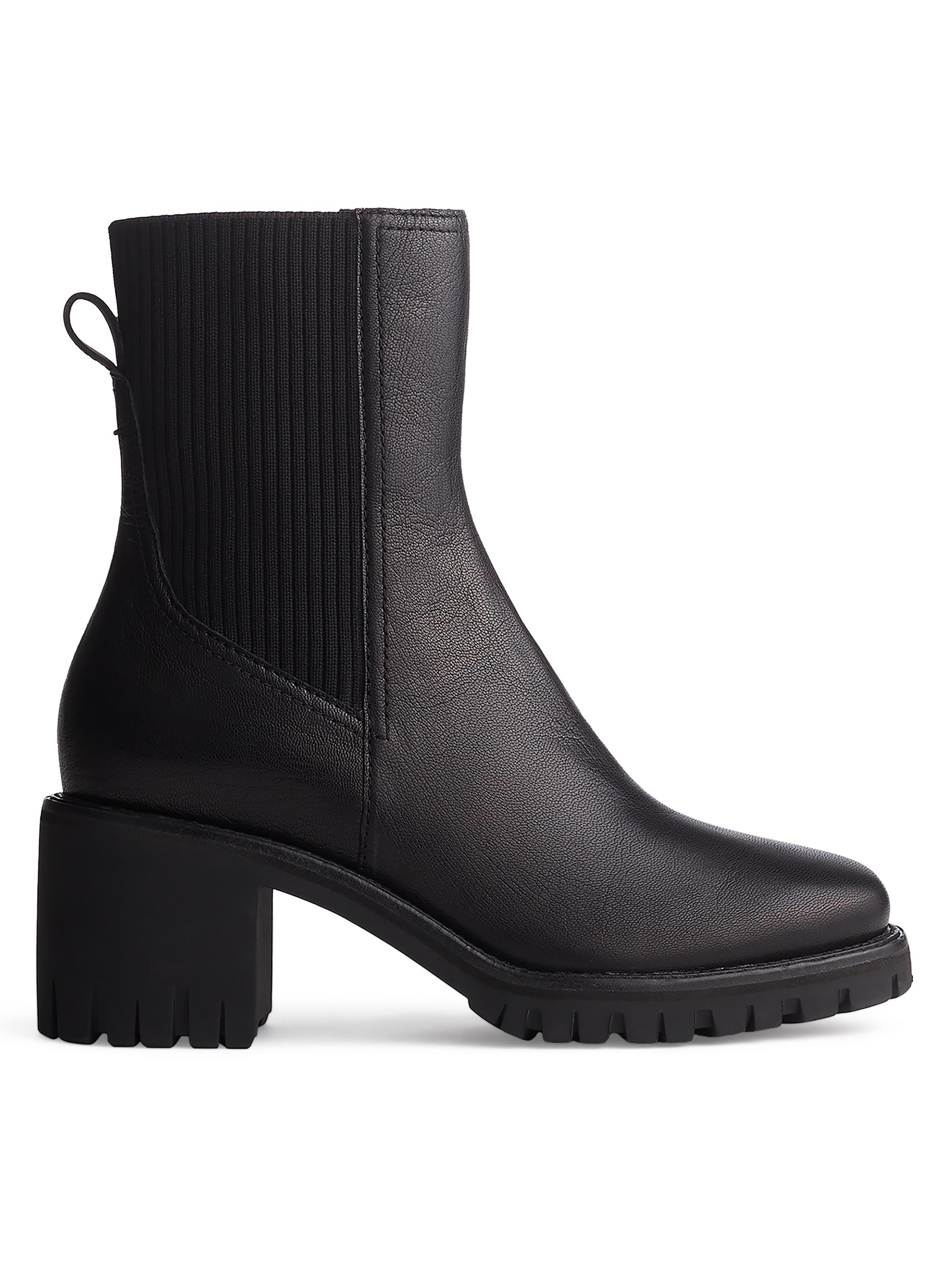 rag & bone Women's Corey Leather Mid-Heel Chelsea Boots - Black