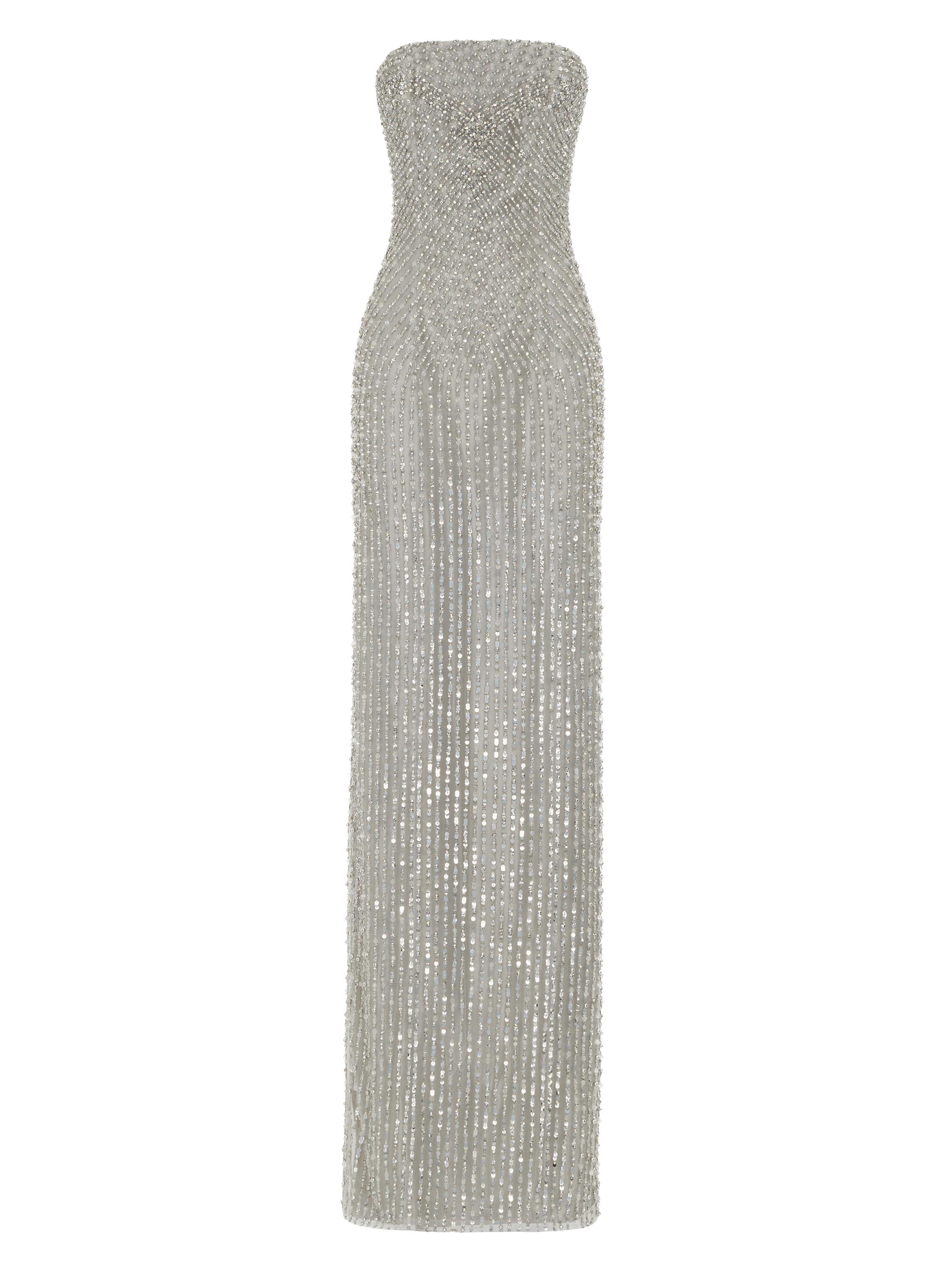 Ralph Lauren Collection Women's Shelly Embellished Tulle Column Gown - Platinum