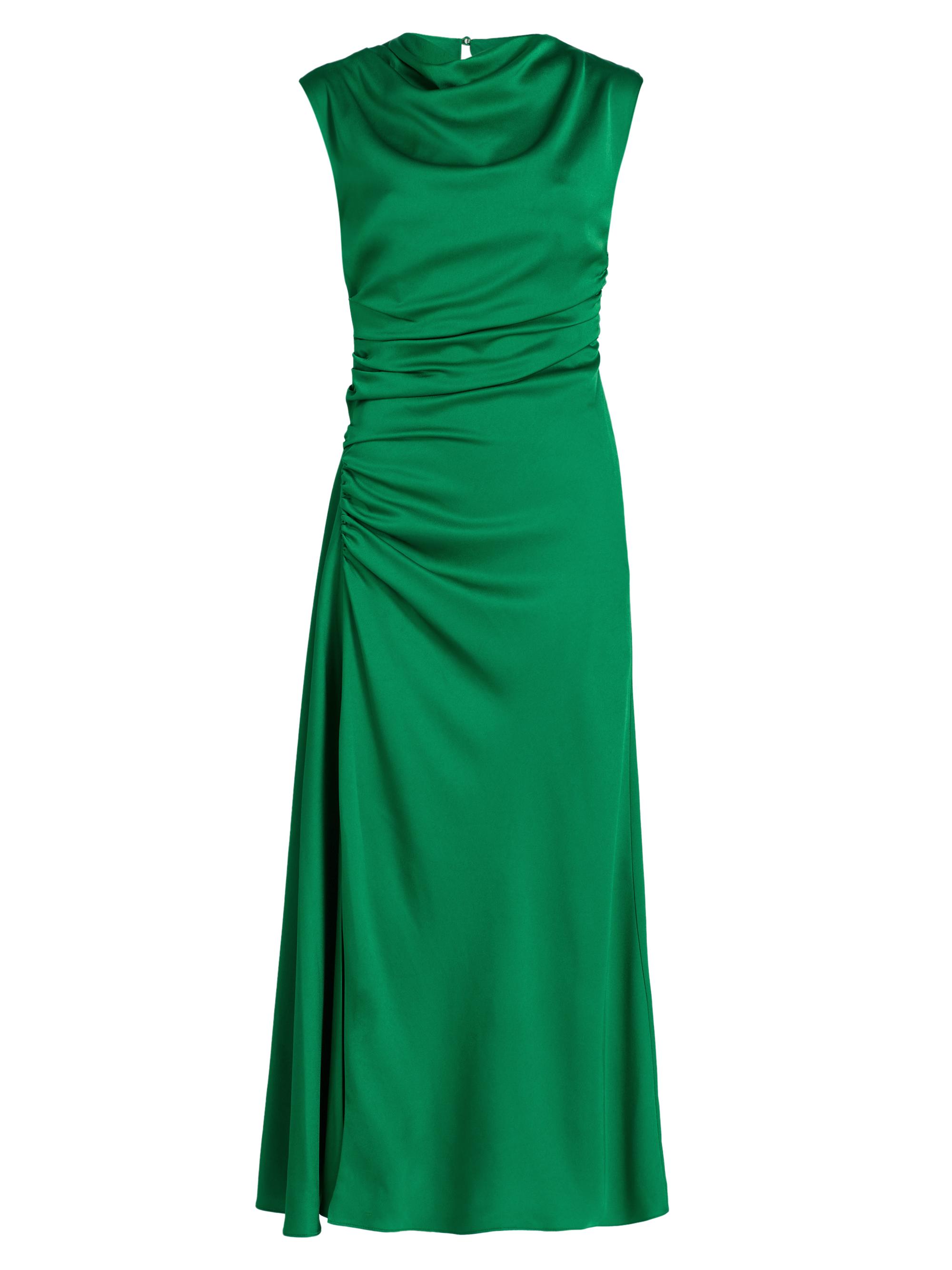 SIMKHAI Women's Burke Draped Midi-Dress - Kelly Green