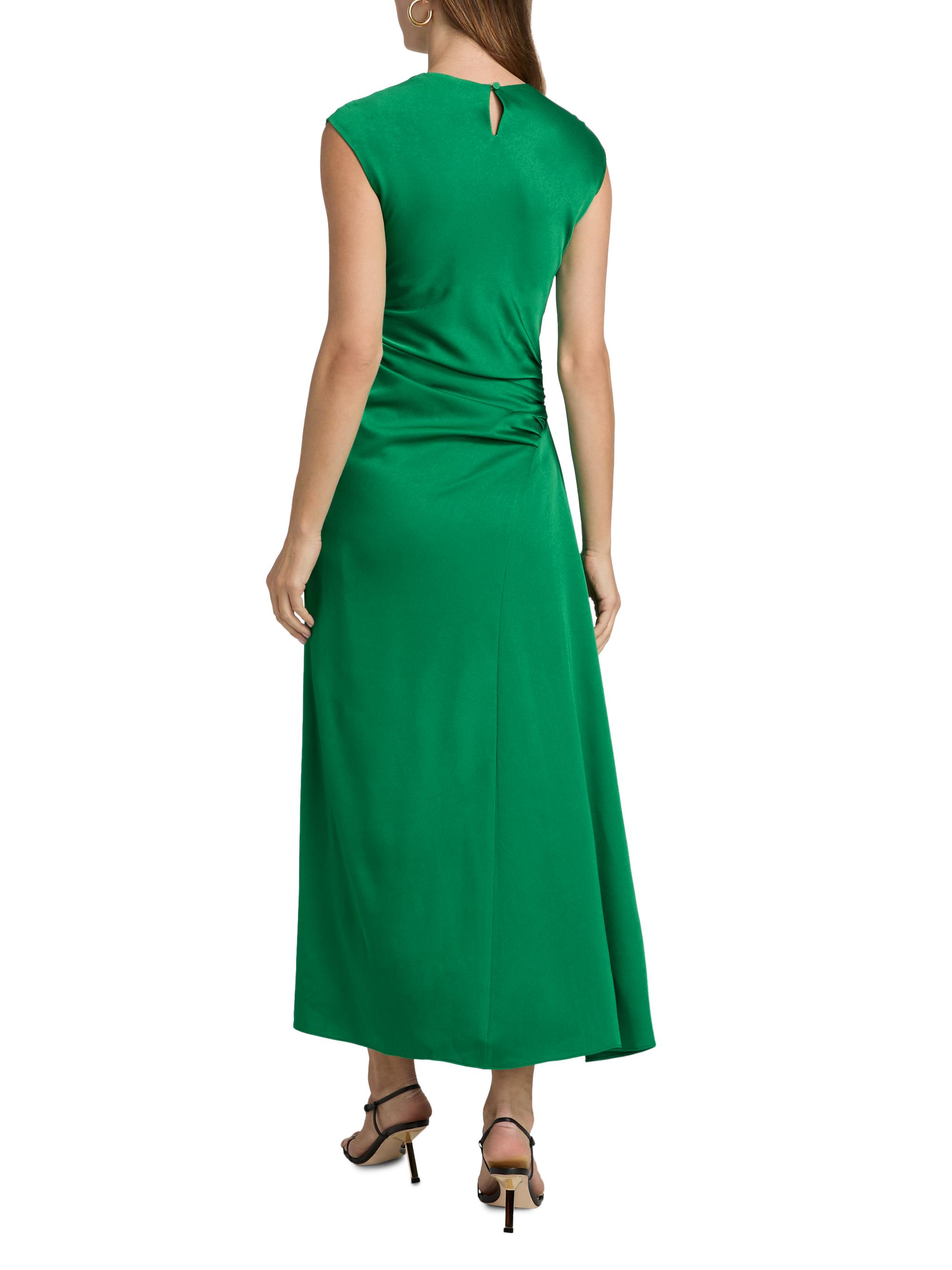 knee length dresses for ladies Simkhai Women's Burke Draped Satin Midi-Dress - Sun Glow main image 0