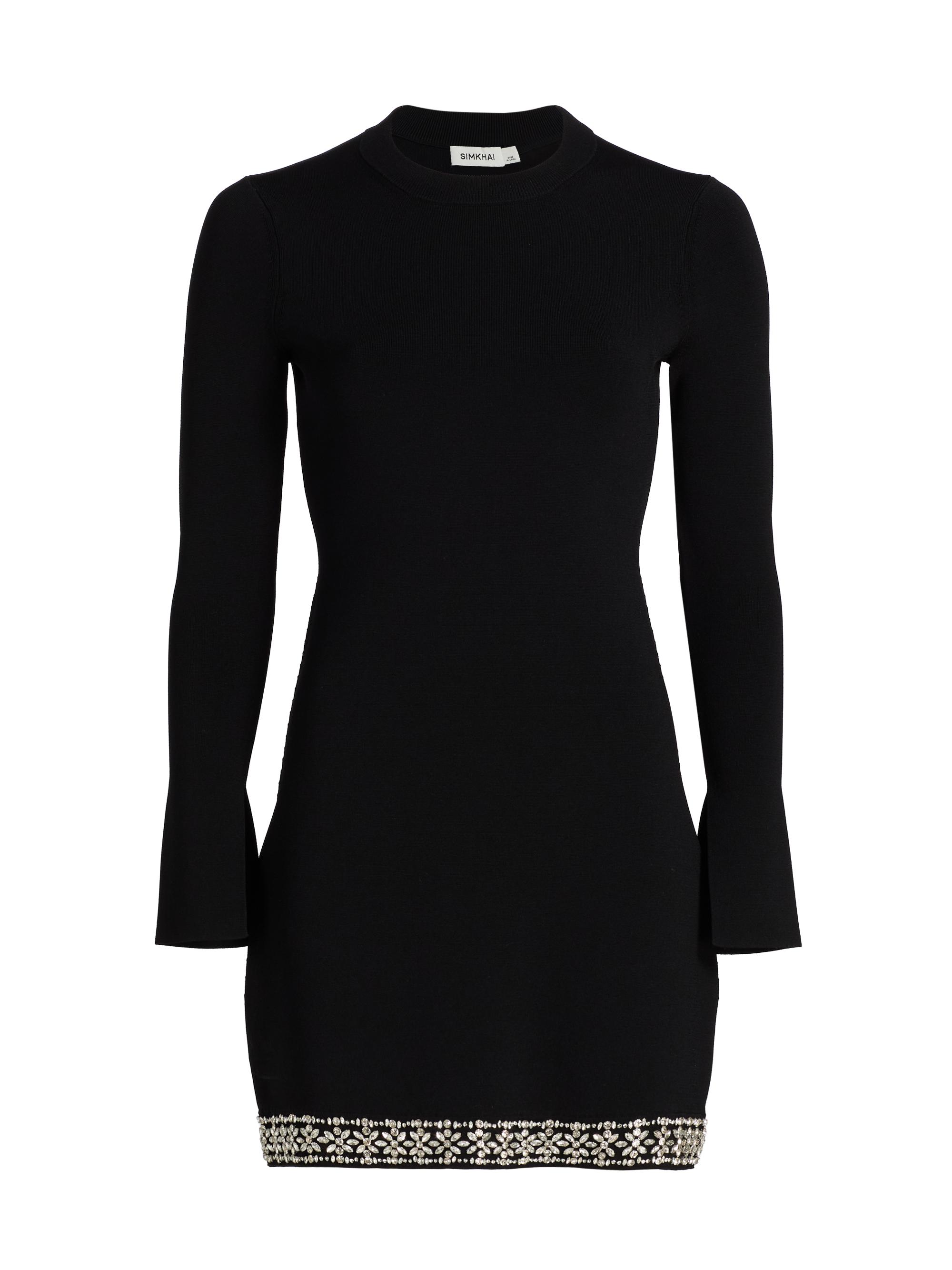 SIMKHAI Women's Farley Embellished Minidress - Black