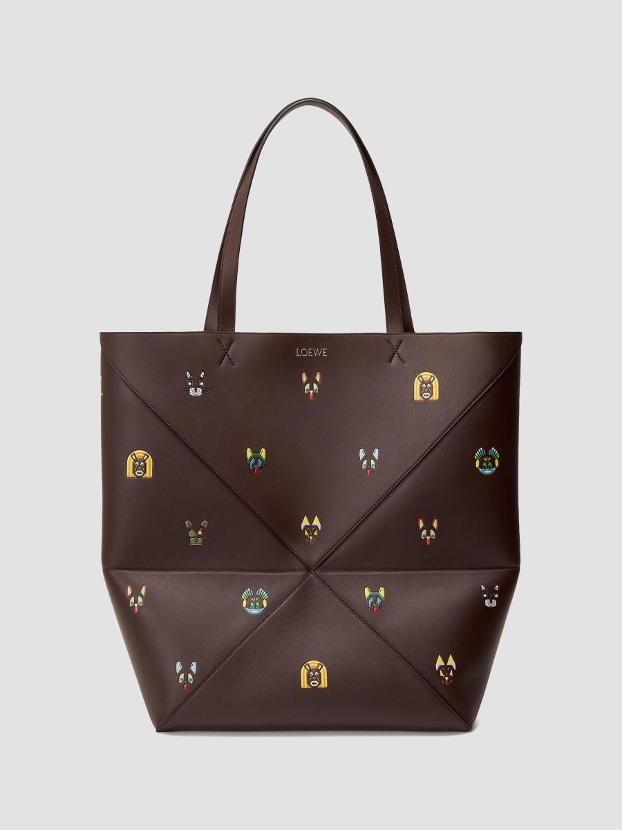 LOEWE LOEWE x Louis Wain Extra-Large Puzzle Fold Tote Bag | Saks