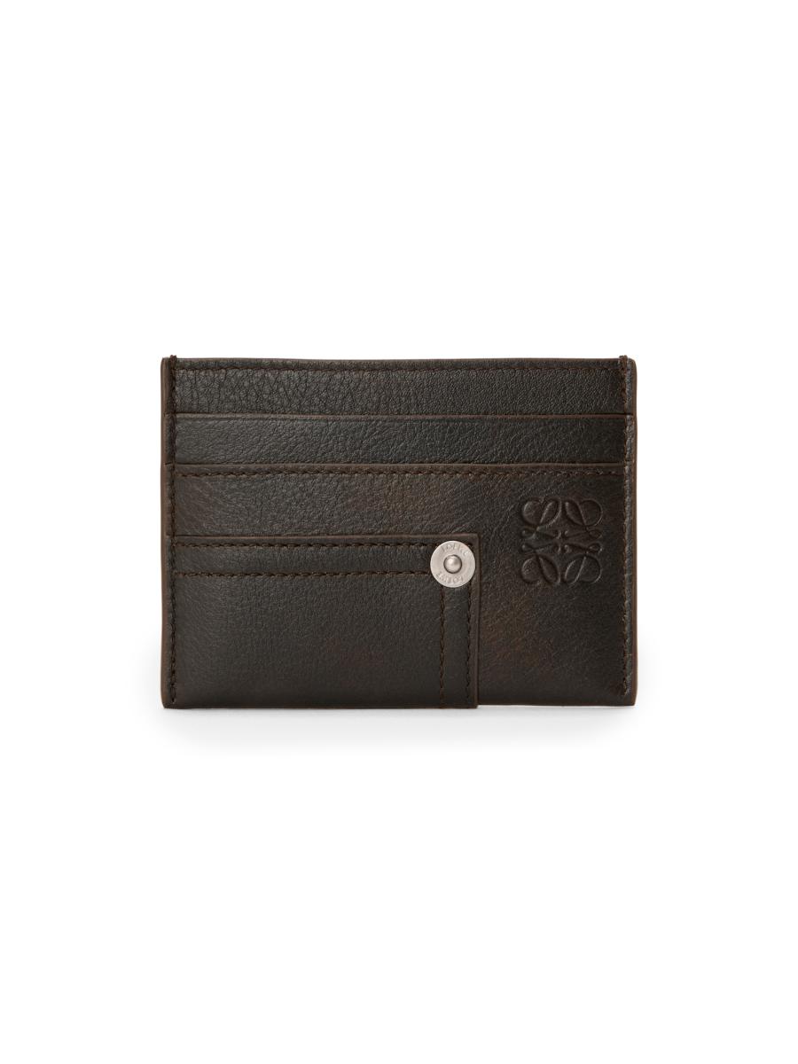 Loewe Men's Panta Leather Card Case In Brown