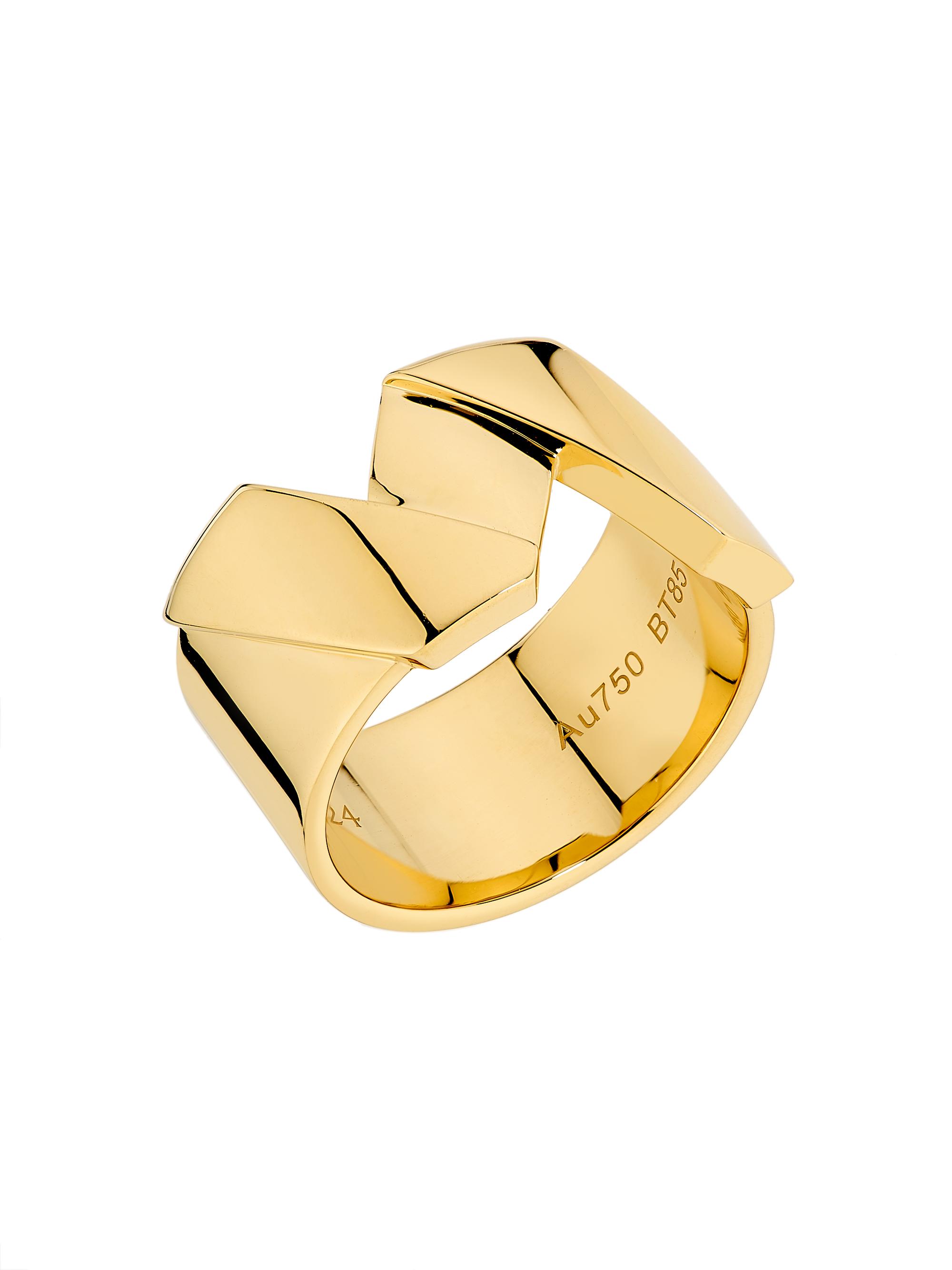 SAKS EST. 1924 Women's Helix Large Ring 18K Yellow Gold - Yellow Gold