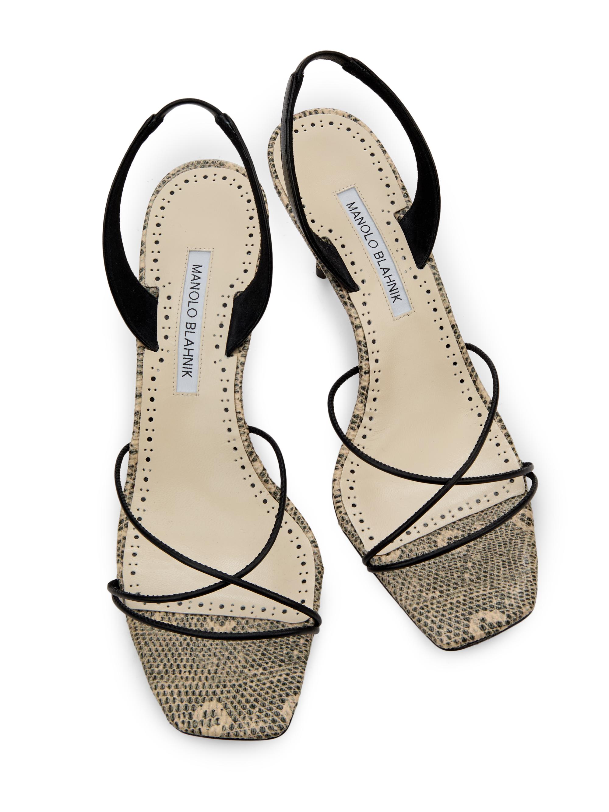 Manolo Blahnik Ninfea Leather Strappy Sandals | Saks Fifth Avenue