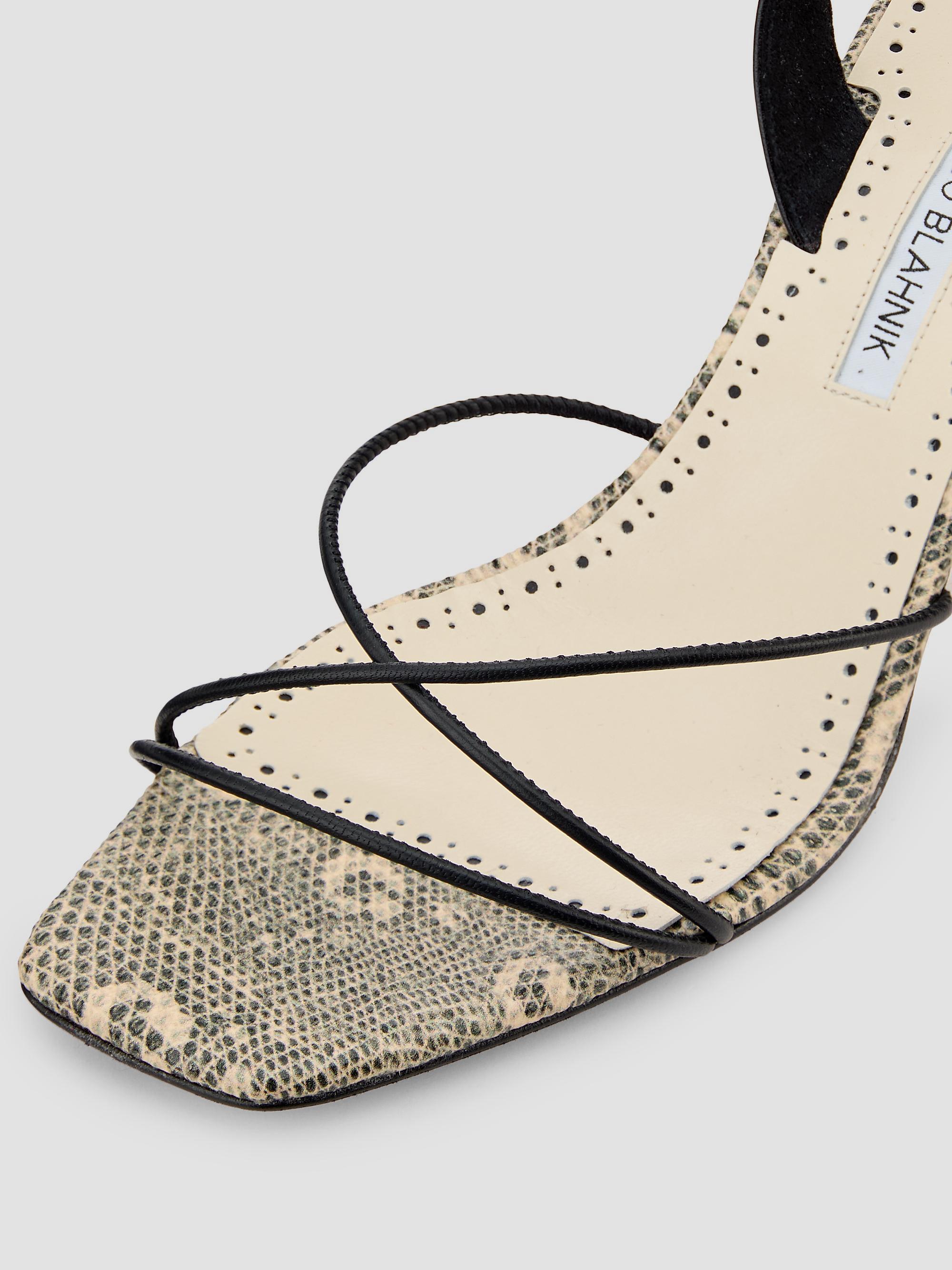 Manolo Blahnik Ninfea Leather Strappy Sandals | Saks Fifth Avenue