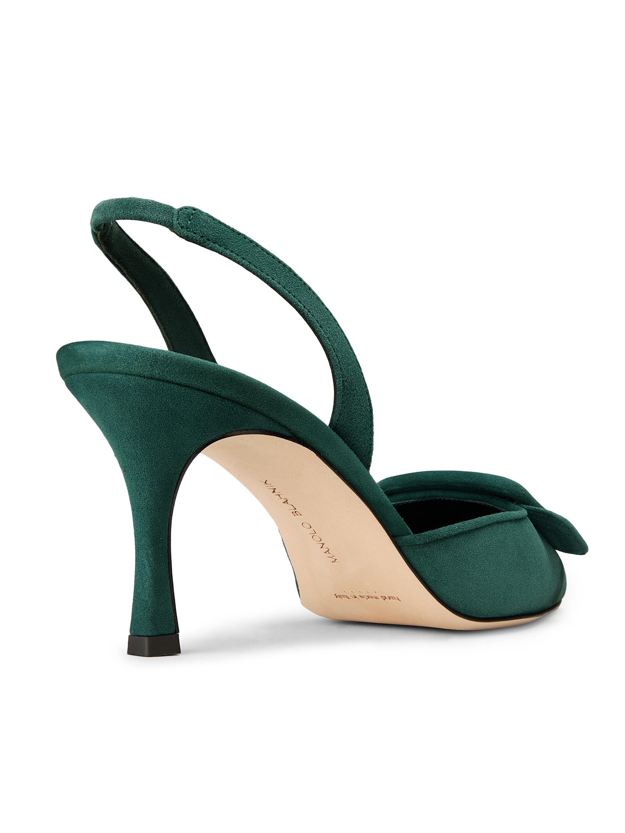 Manolo Blahnik Maysli 70MM Suede Slingback Pumps | Saks Fifth Avenue
