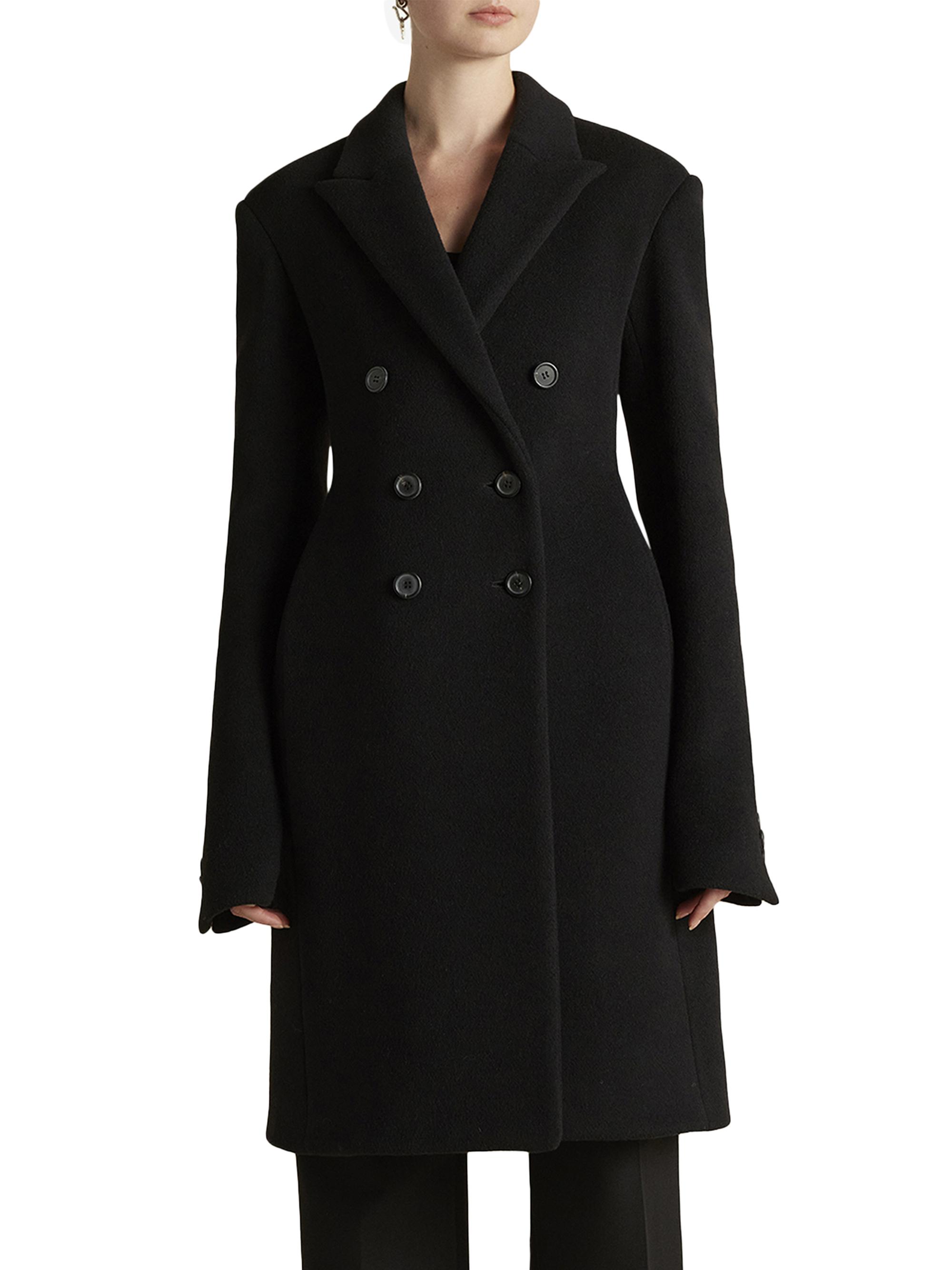 Akris punto Long Wool-Blend Coat | Saks Fifth Avenue