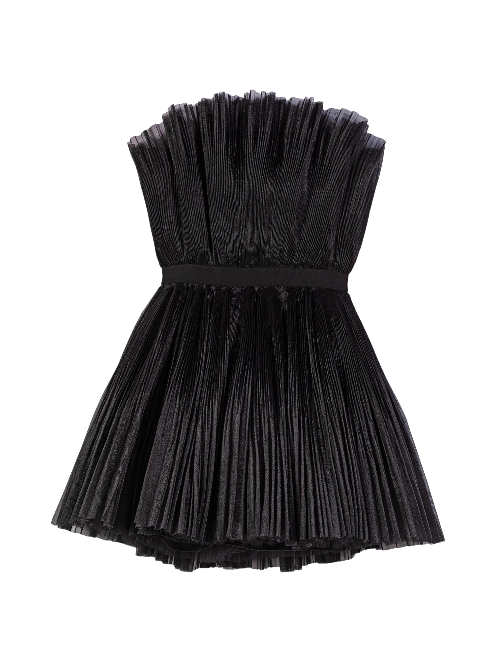 Maje Women's Tulle and Organza Bustier Dress - Black