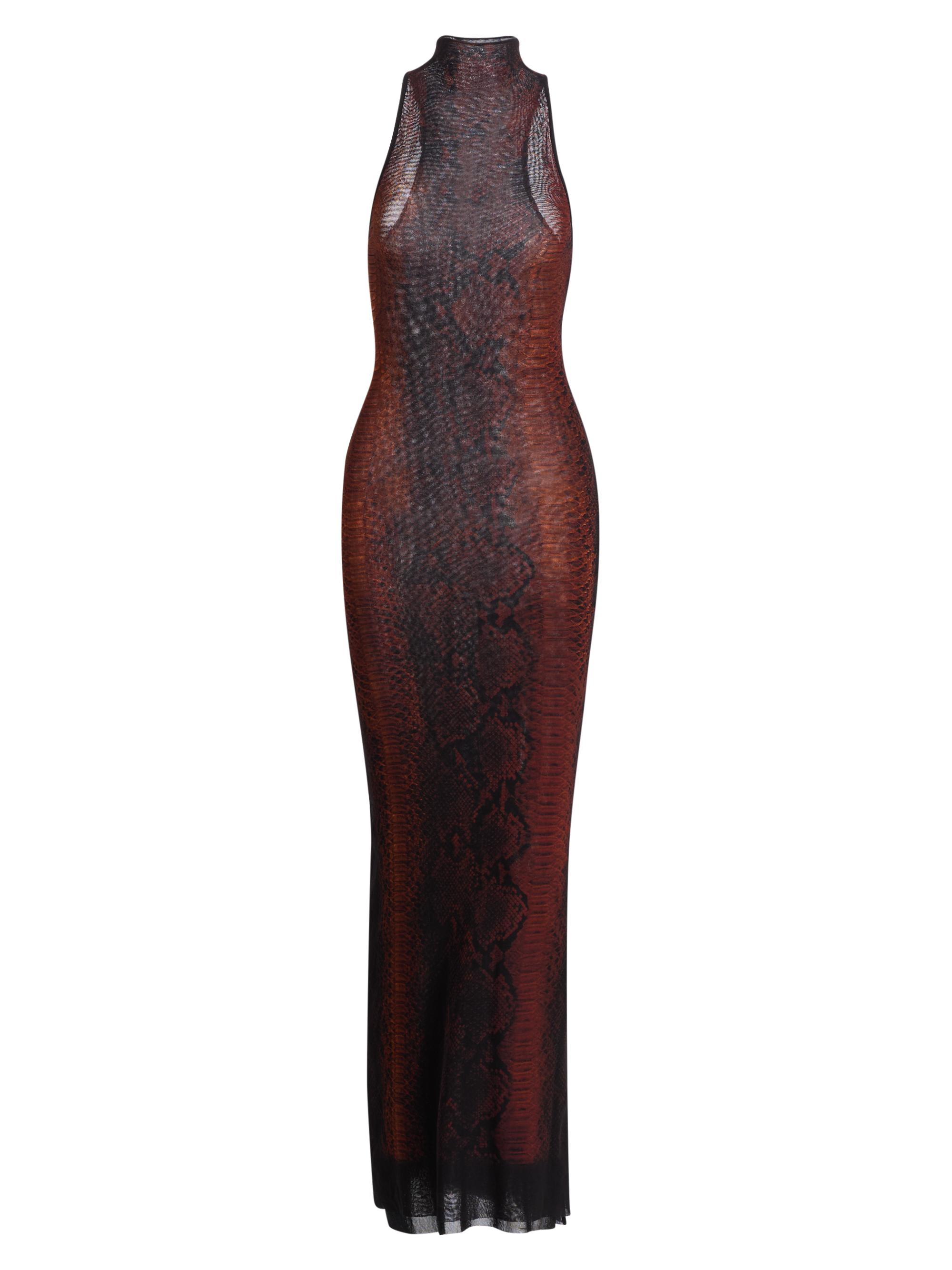 Issey Miyake Glossed Metal Pleats Maxi Dress | Saks Fifth Avenue
