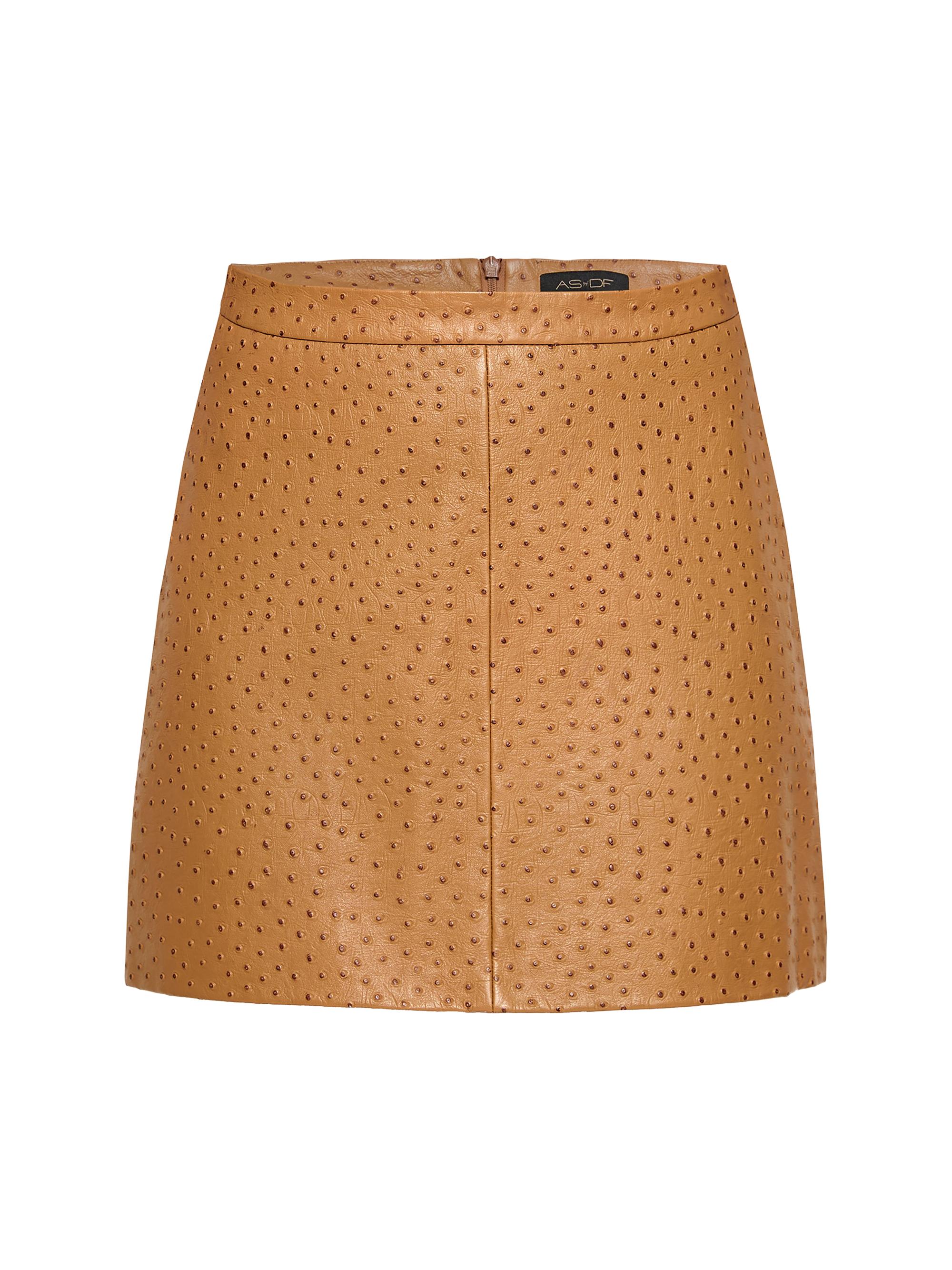 AS by DF Women's Nadine Upcycled Leather Skirt - Amber