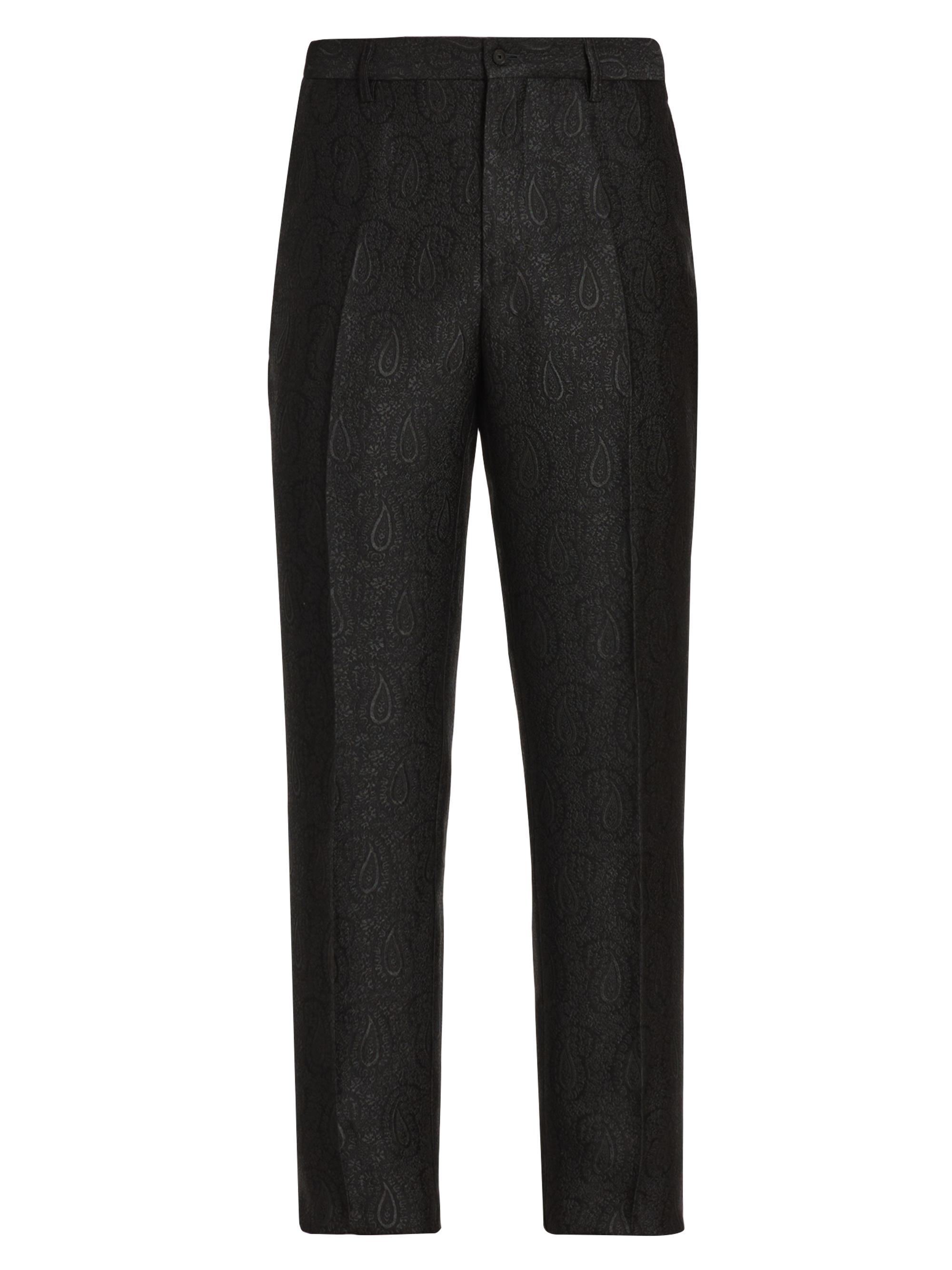 Etro Men's Roma All-Over Paisley Evening Trousers - Black