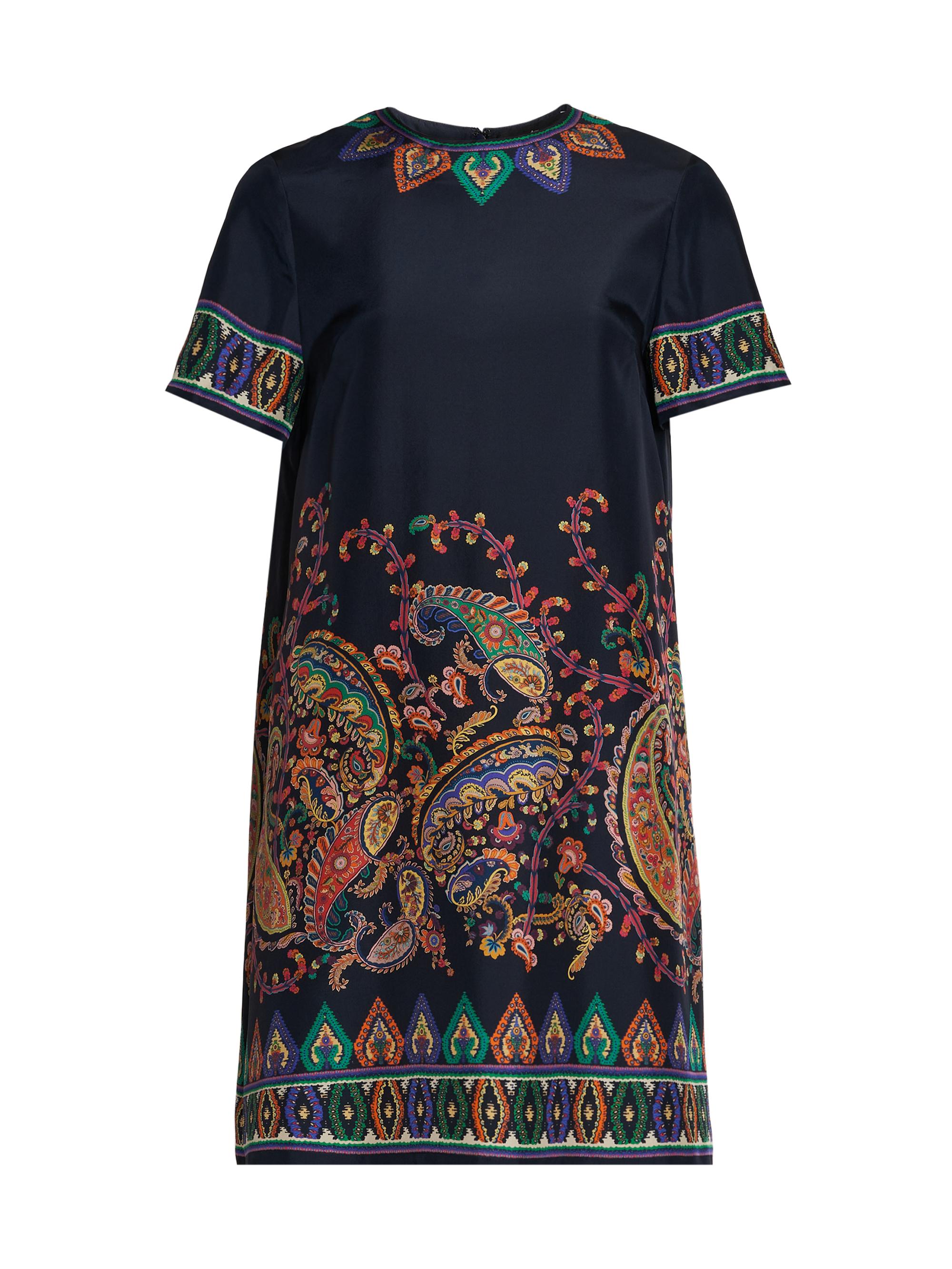 Etro Women's Paisley Tunic Minidress - Printed Blue Base