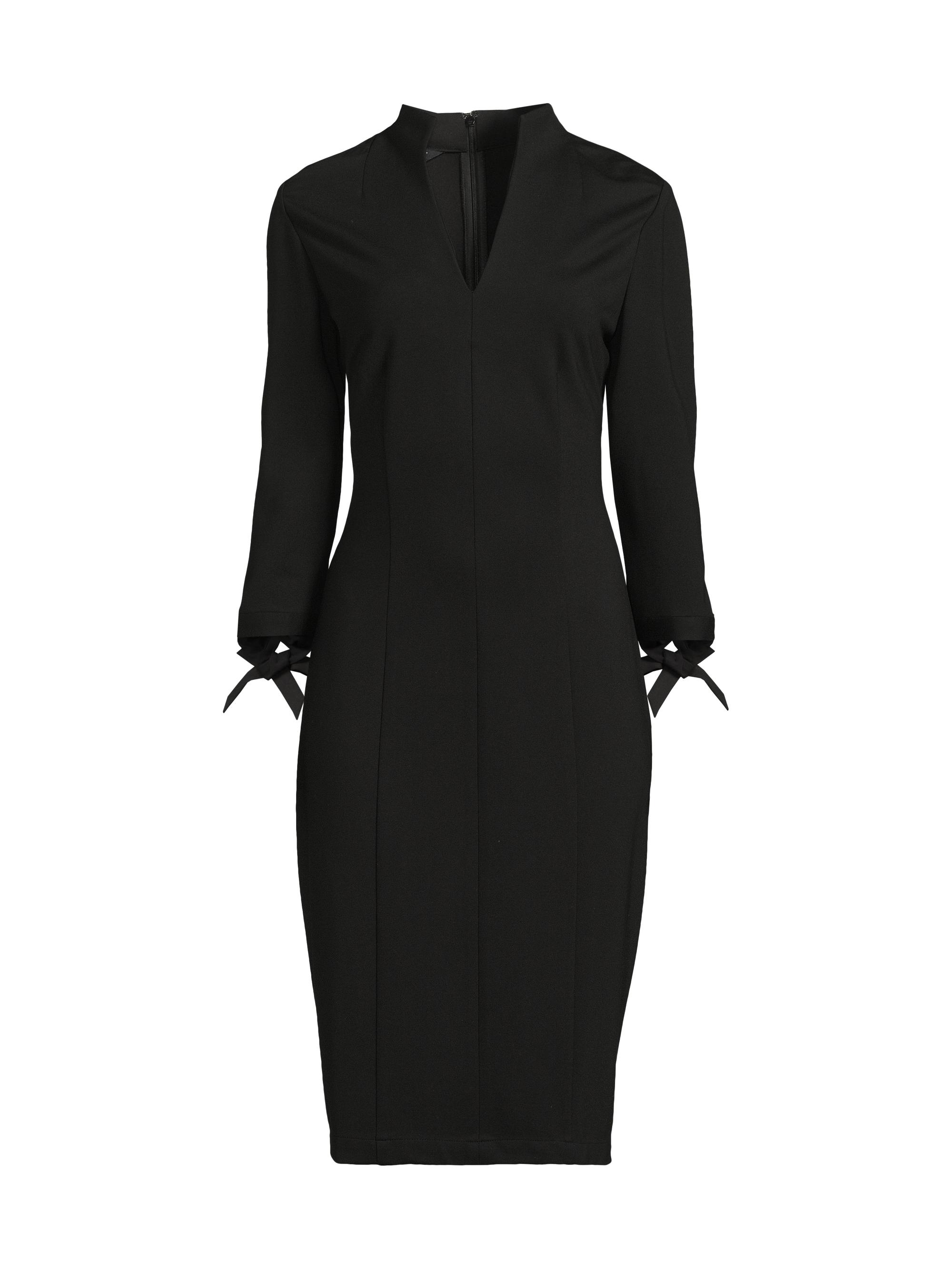 Misook Women's Luxestretch Ponte Sheath Knee-Length Dress - Black