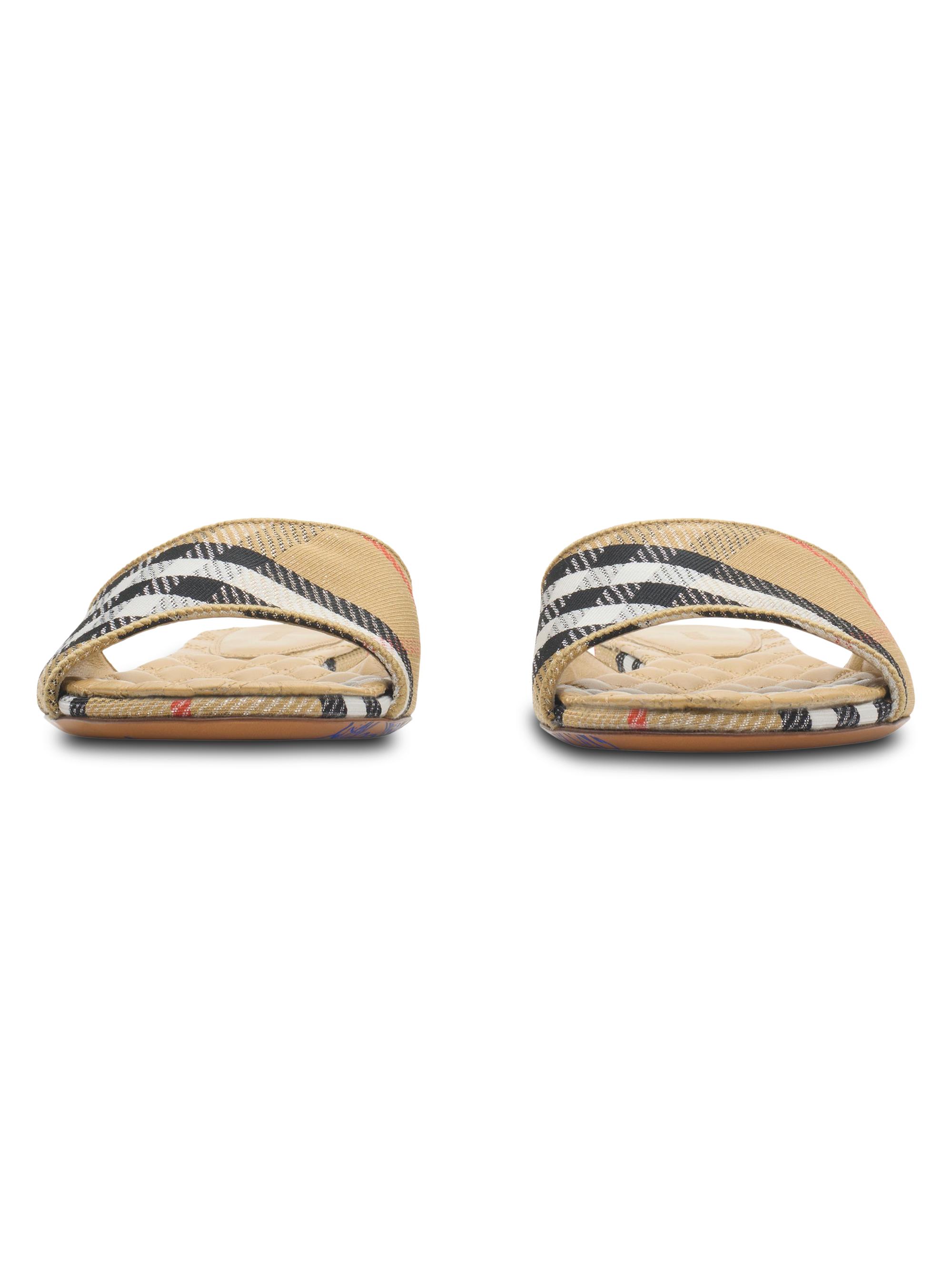 Sloane Check Flat Sandals