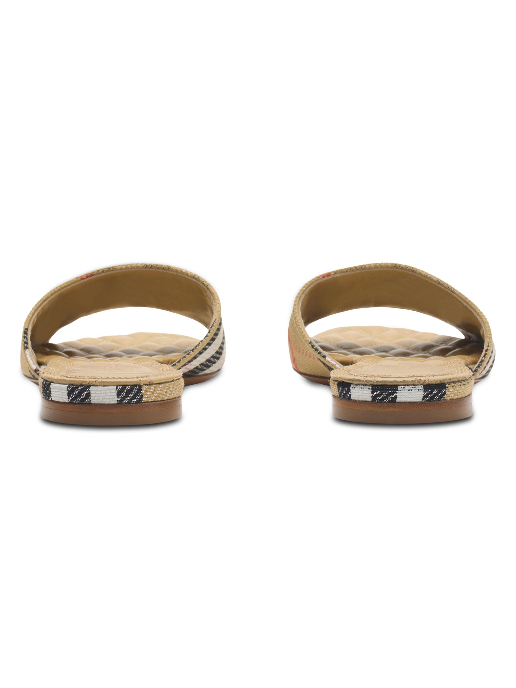Sloane Check Flat Sandals