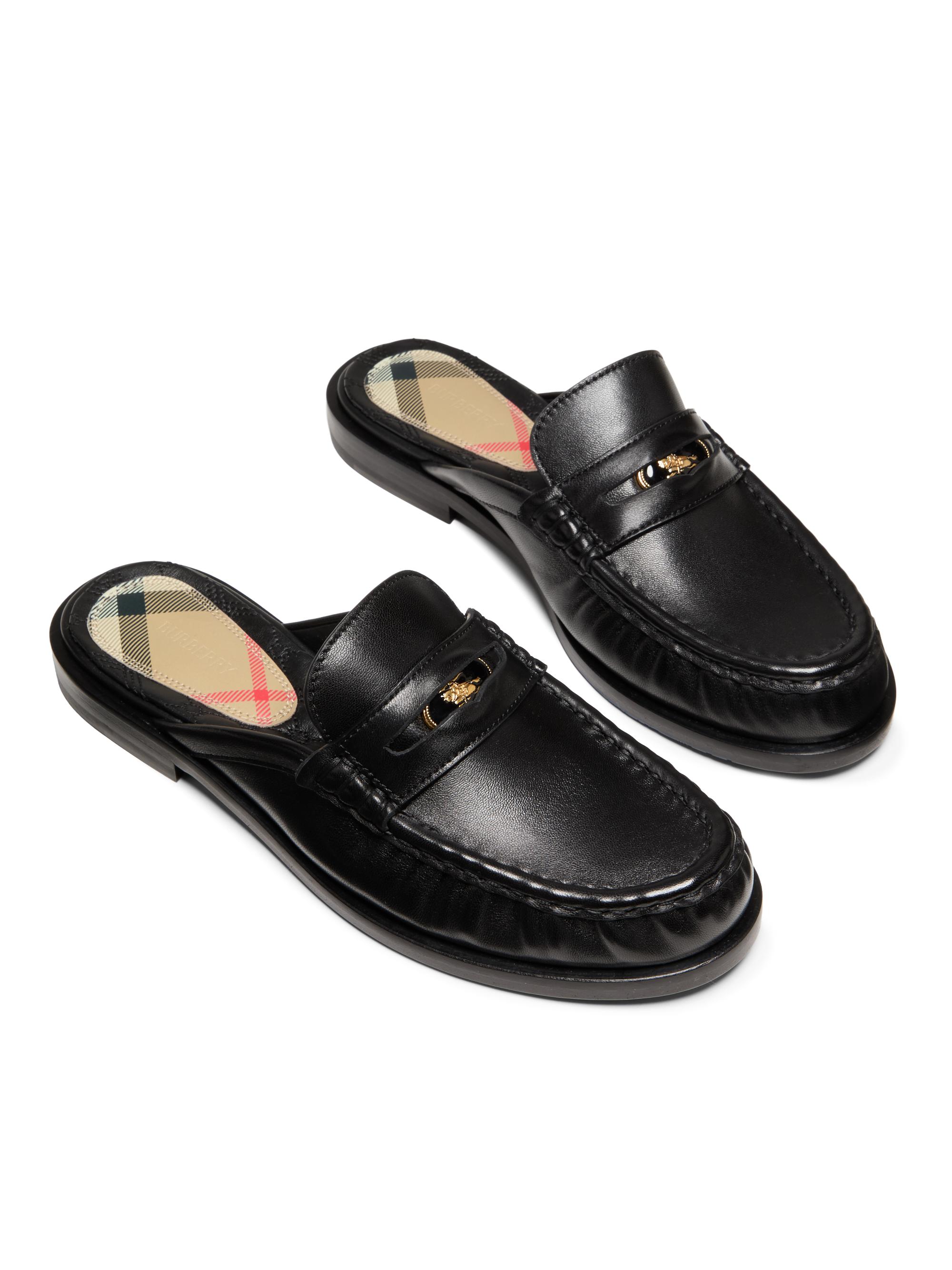 Burberry Cadet Leather Mules | Saks Fifth Avenue