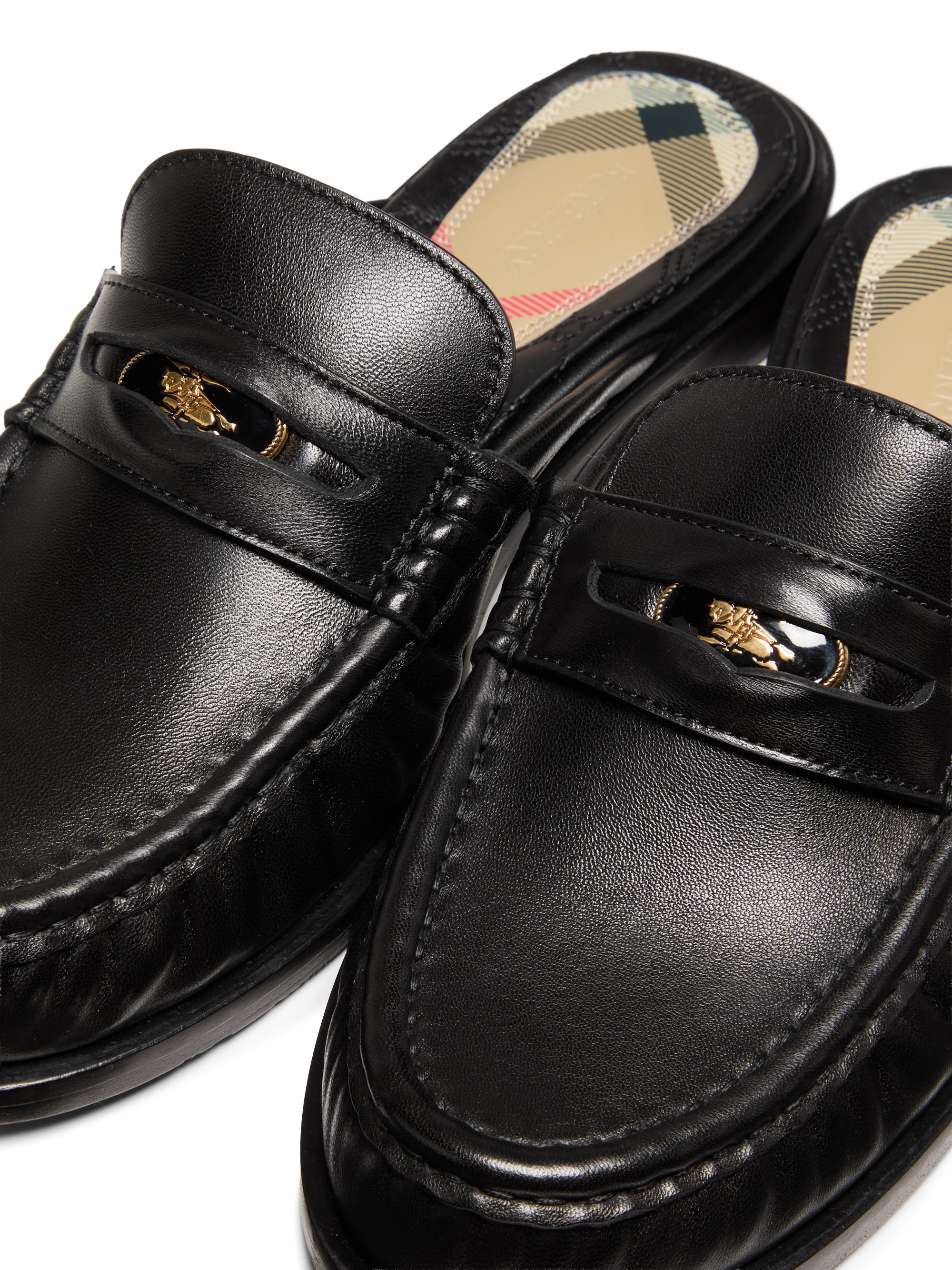 Burberry Cadet Leather Mules | Saks Fifth Avenue