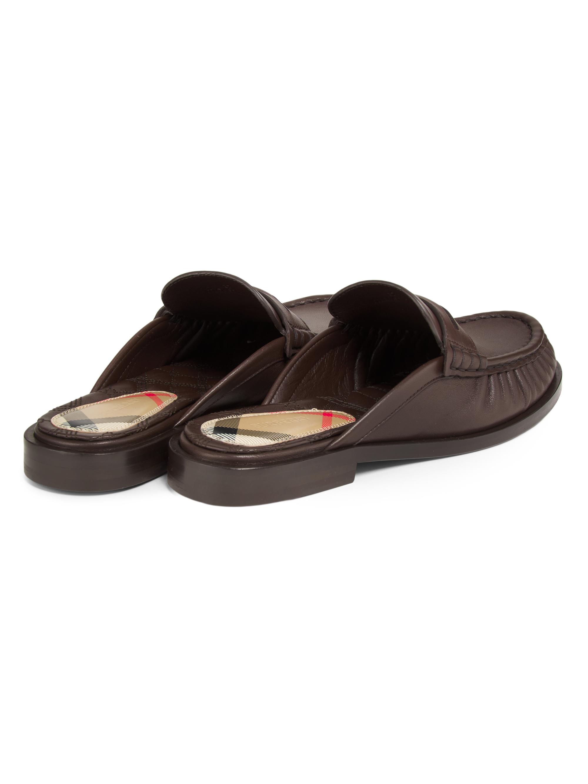 Burberry Cadet Leather Mules | Saks Fifth Avenue