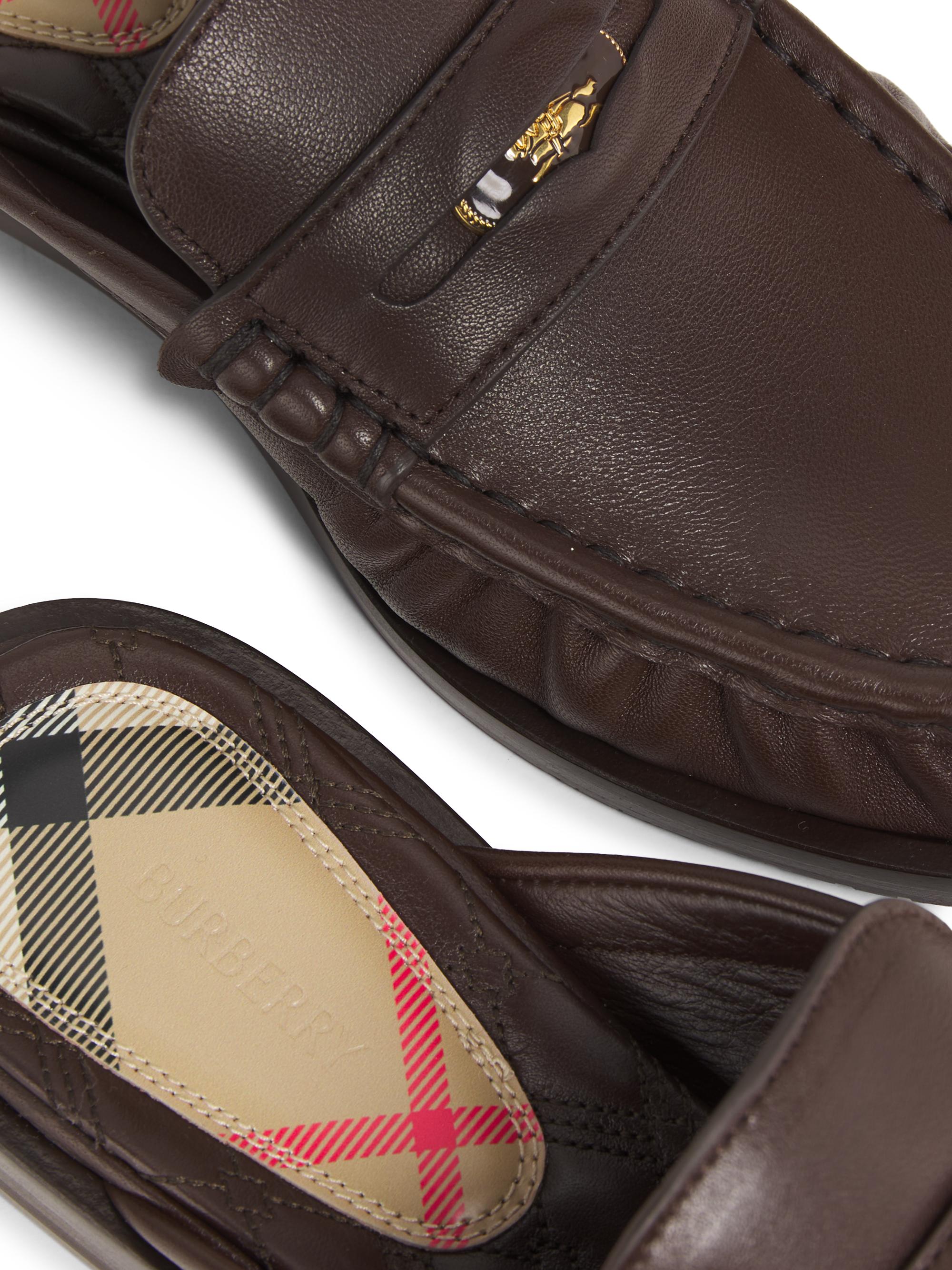 Burberry Cadet Leather Mules | Saks Fifth Avenue