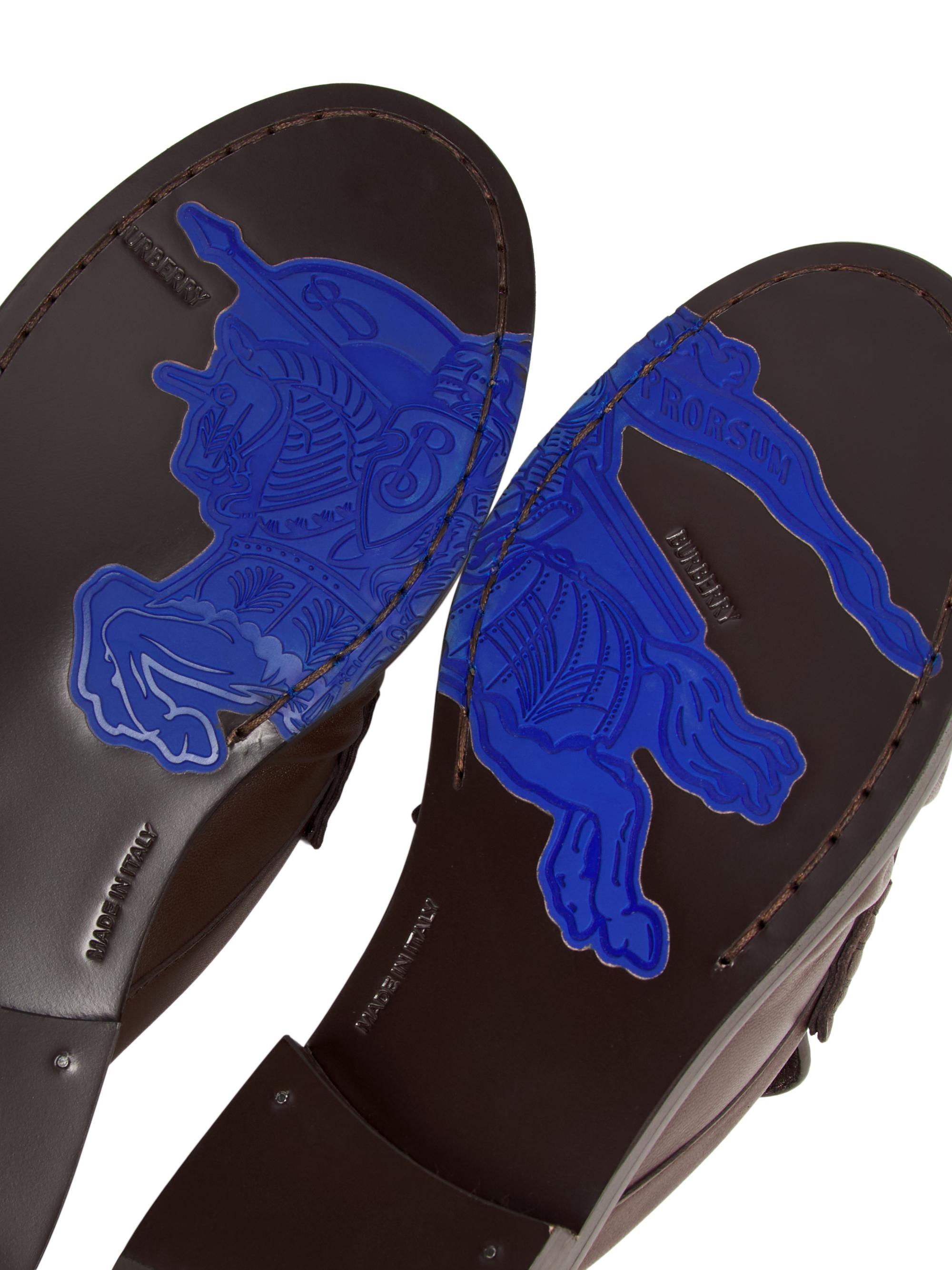 Burberry Cadet Leather Mules | Saks Fifth Avenue