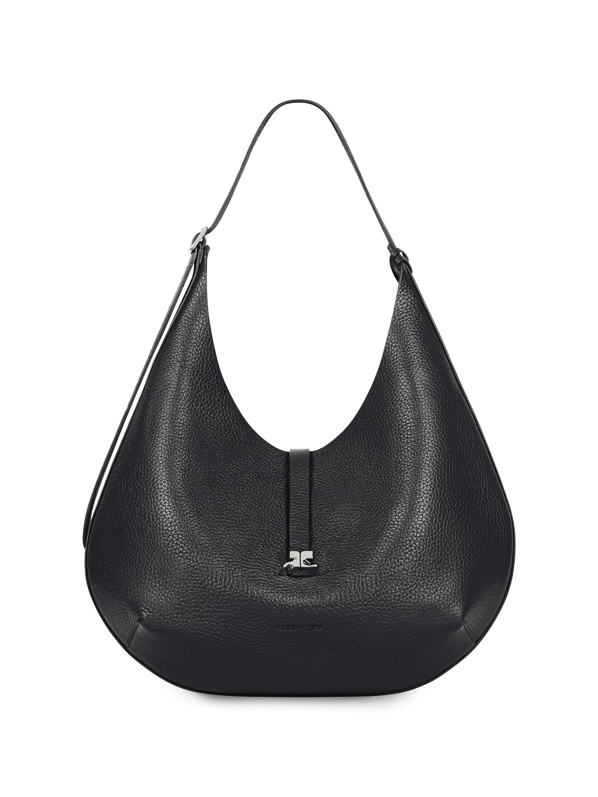 Courreges Women's Holy Leather Hobo Bag - Black