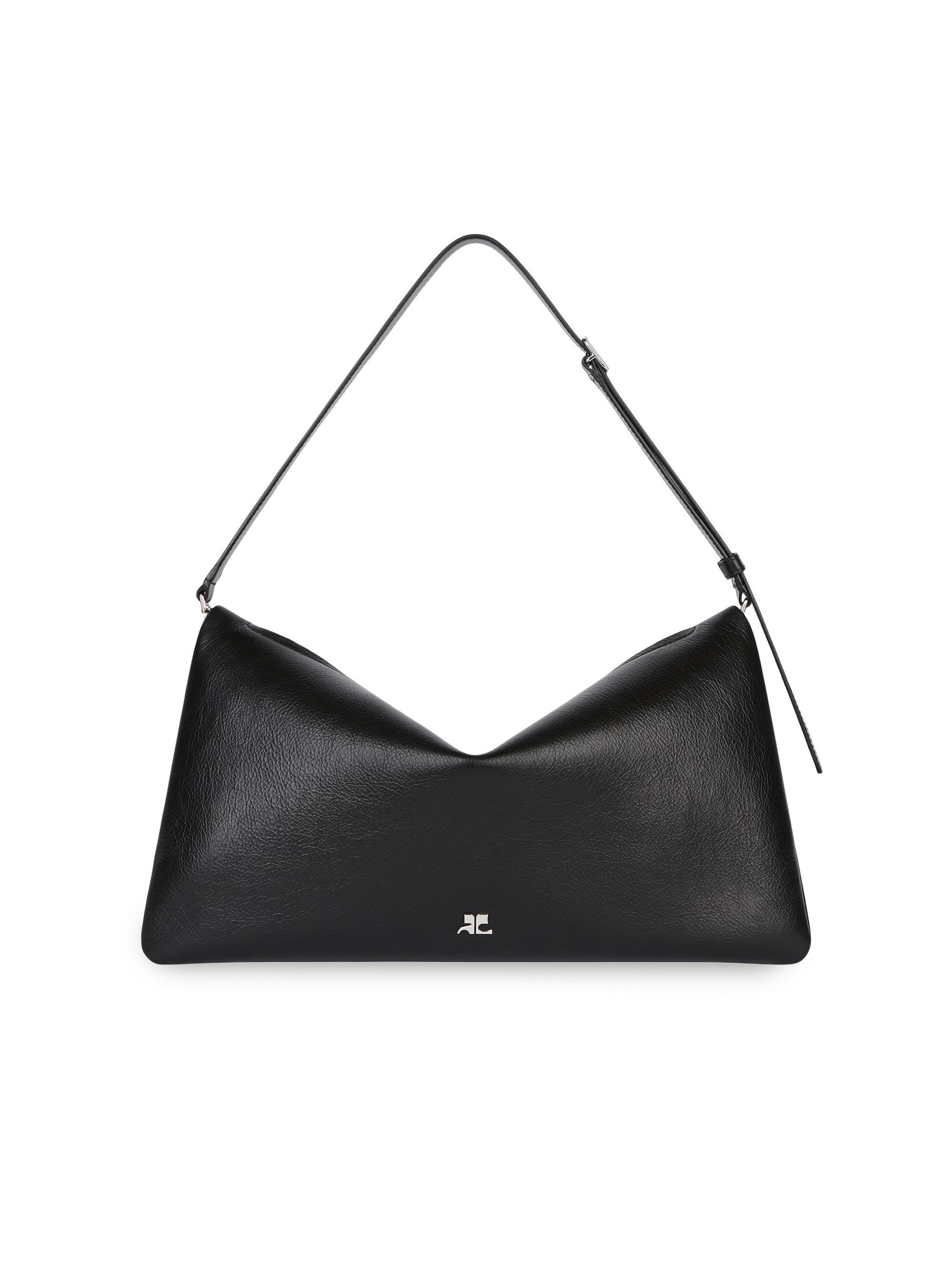 Courreges Women's Cuff Leather Shoulder Bag - Black
