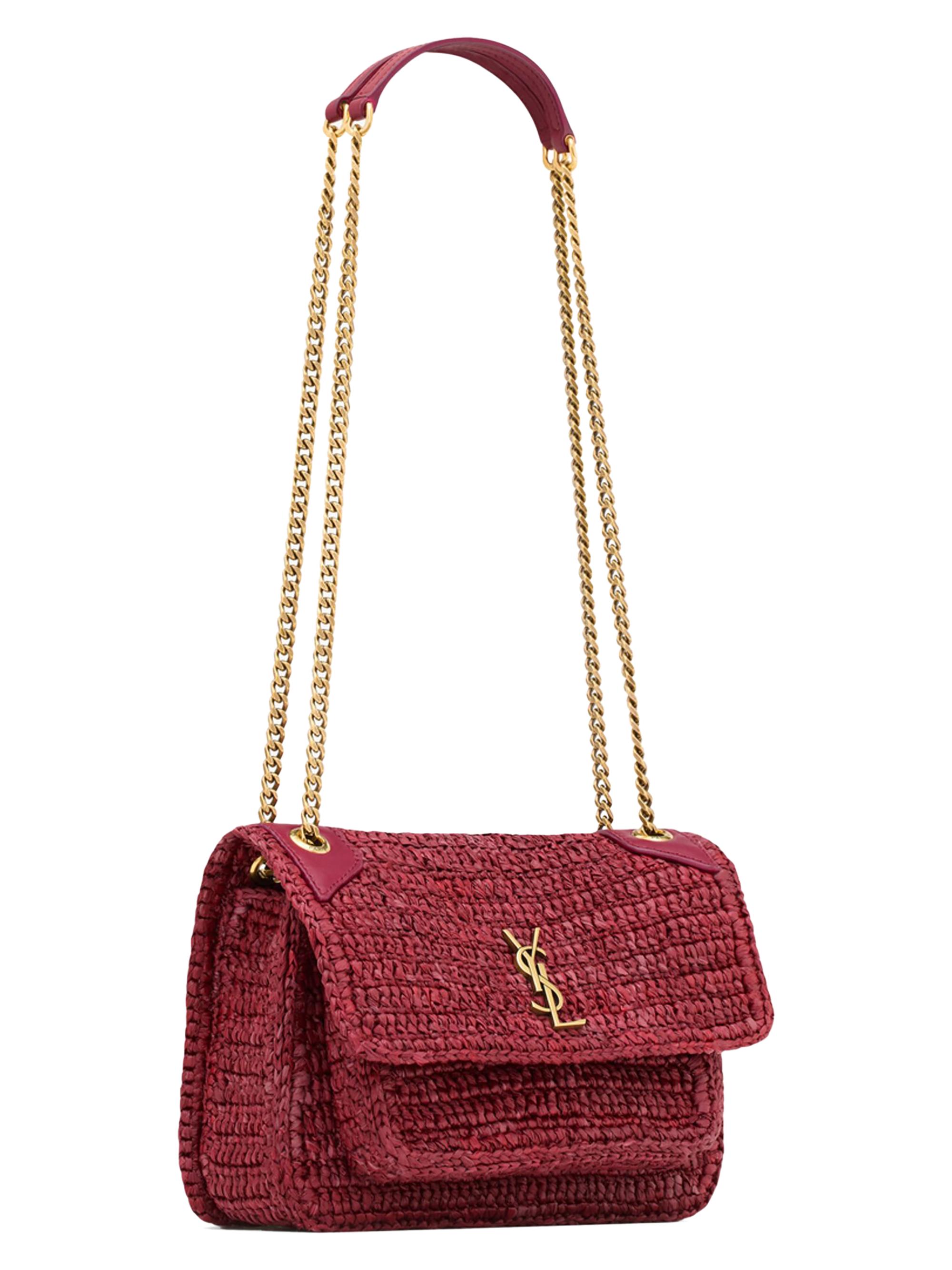 Saint Laurent Niki in Raffia Mini Shoulder Bag | Saks Fifth Avenue