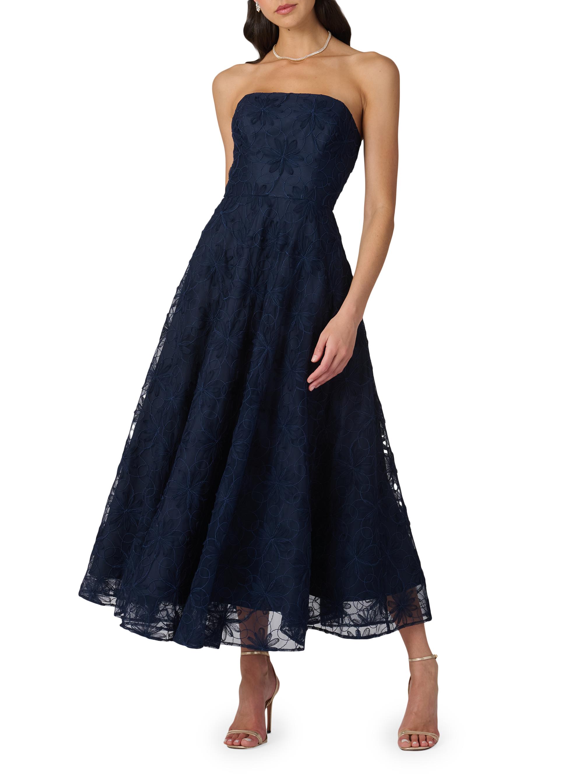 shoshanna miller strapless embroidered lace a line midi dress Shoshanna Miller Strapless Embroidered Lace Midi Dress Pink 0 Anthropologie  New