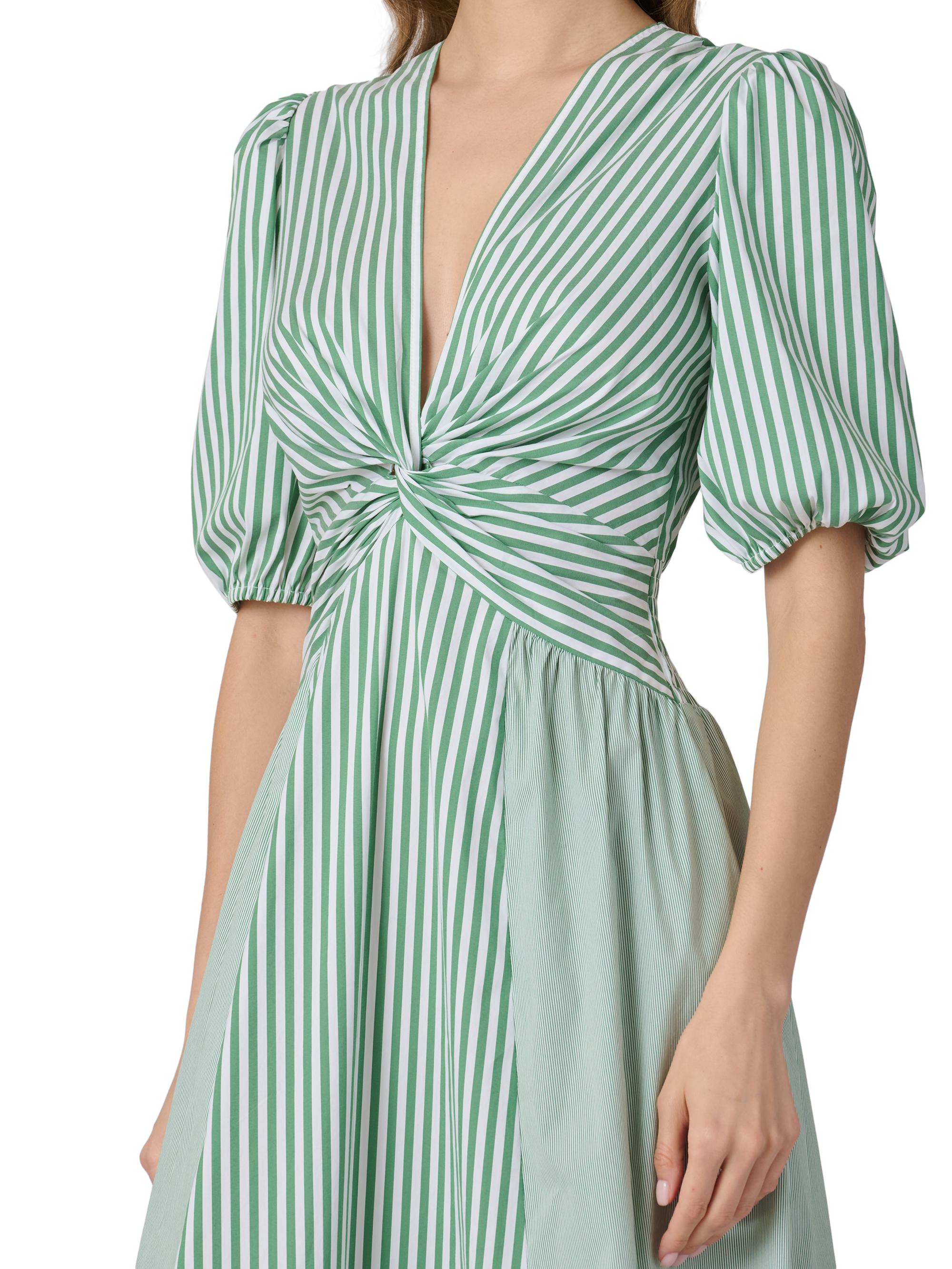 Shoshanna Margaret Striped Cotton A-Line Midi-Dress | Saks Fifth