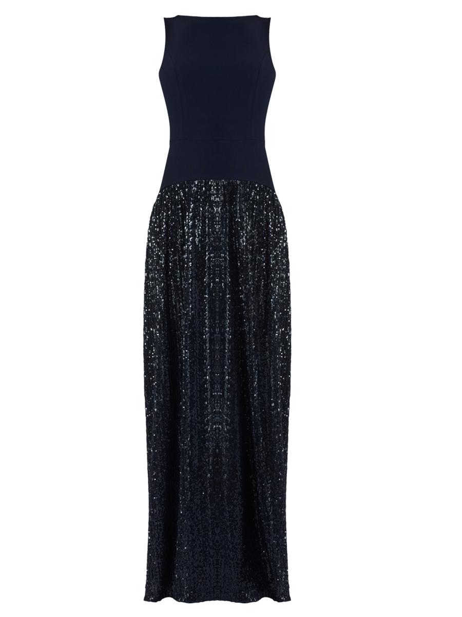 Shoshanna Women's Dorothy Sequin Skirt Gown In Blue