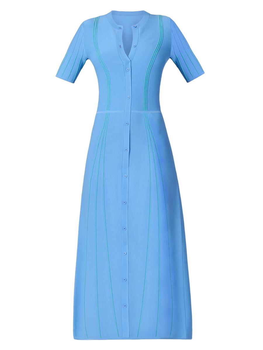 Shoshanna Anne Knitted Button-Front Midi-Dress | Saks Fifth Avenue