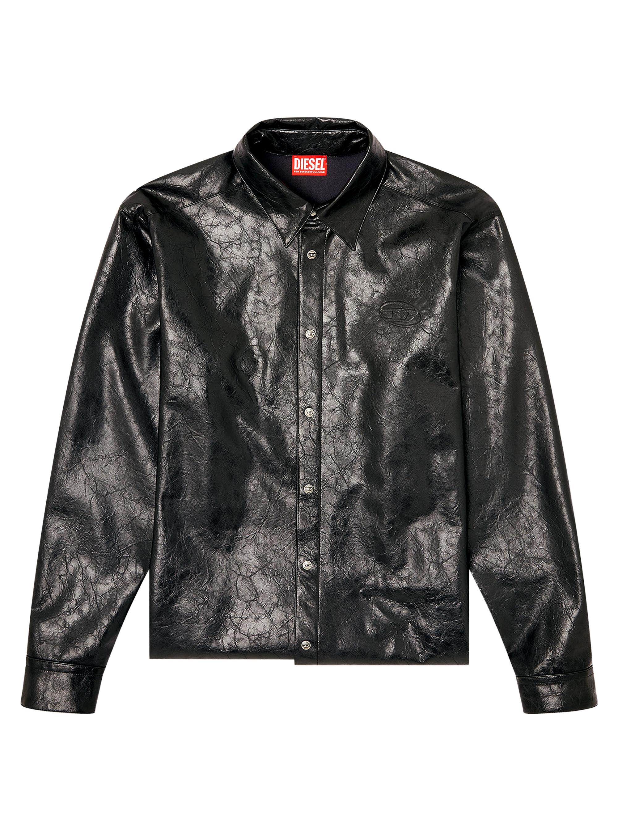 Diesel Men's S-Simply-Qmbu Point Collar Shirt - Black