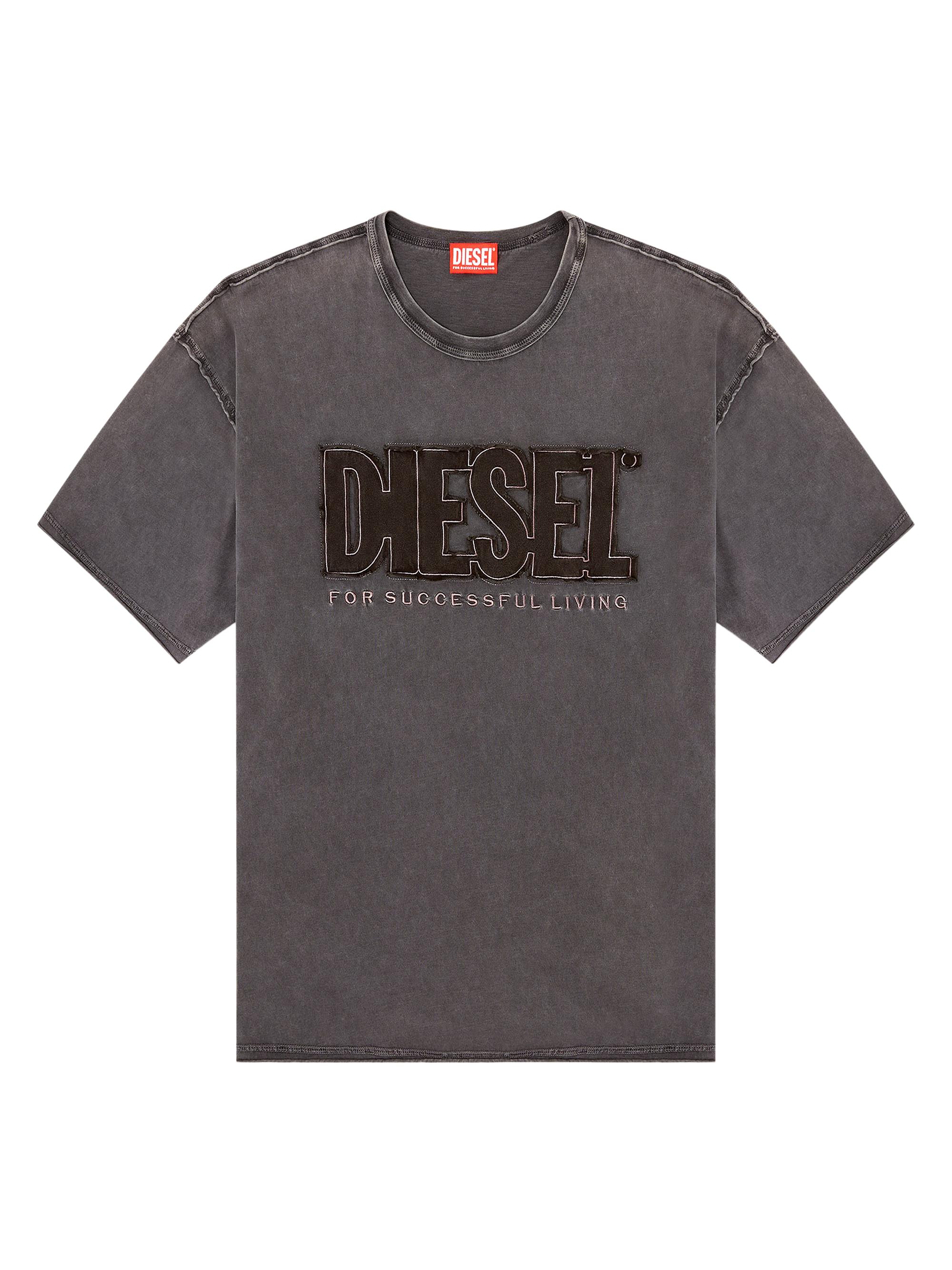 Diesel Men's Rawboxt Logo Crewneck T-Shirt - Black