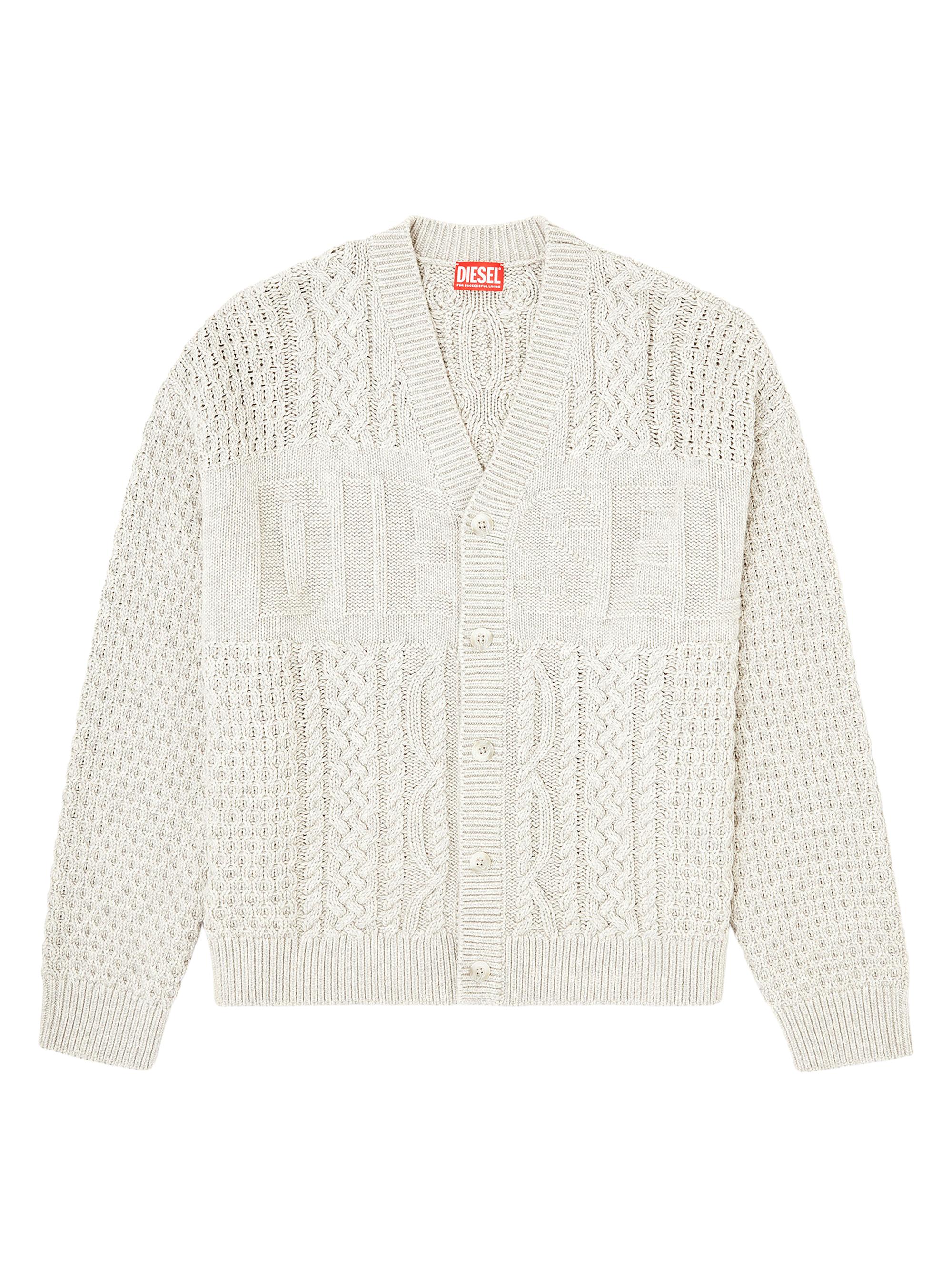 Diesel Men's K-Antoine Wool-Cotton Cardigan - Grey