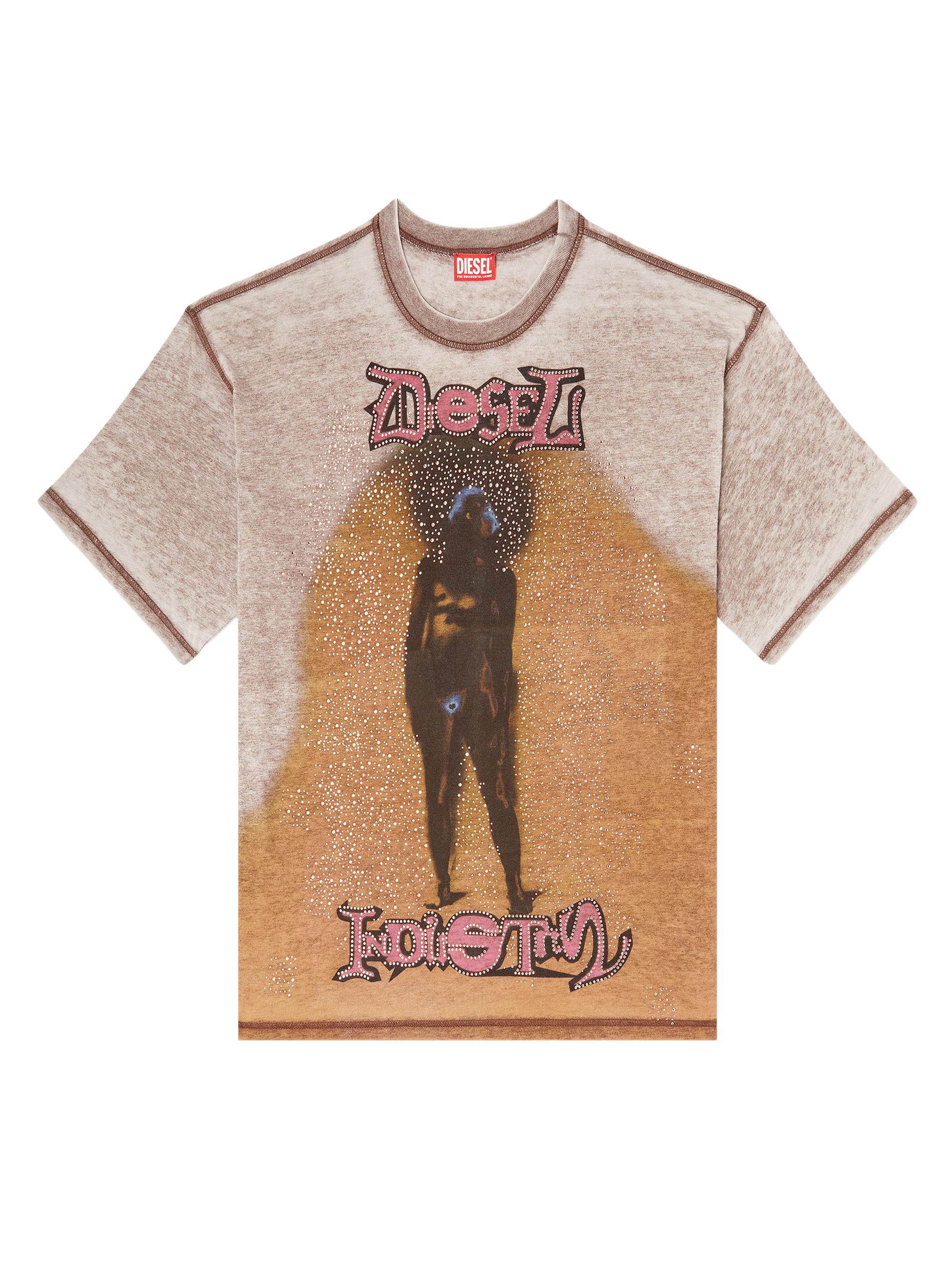 Diesel Men's Boxt Logo Crewneck T-Shirt - Brown