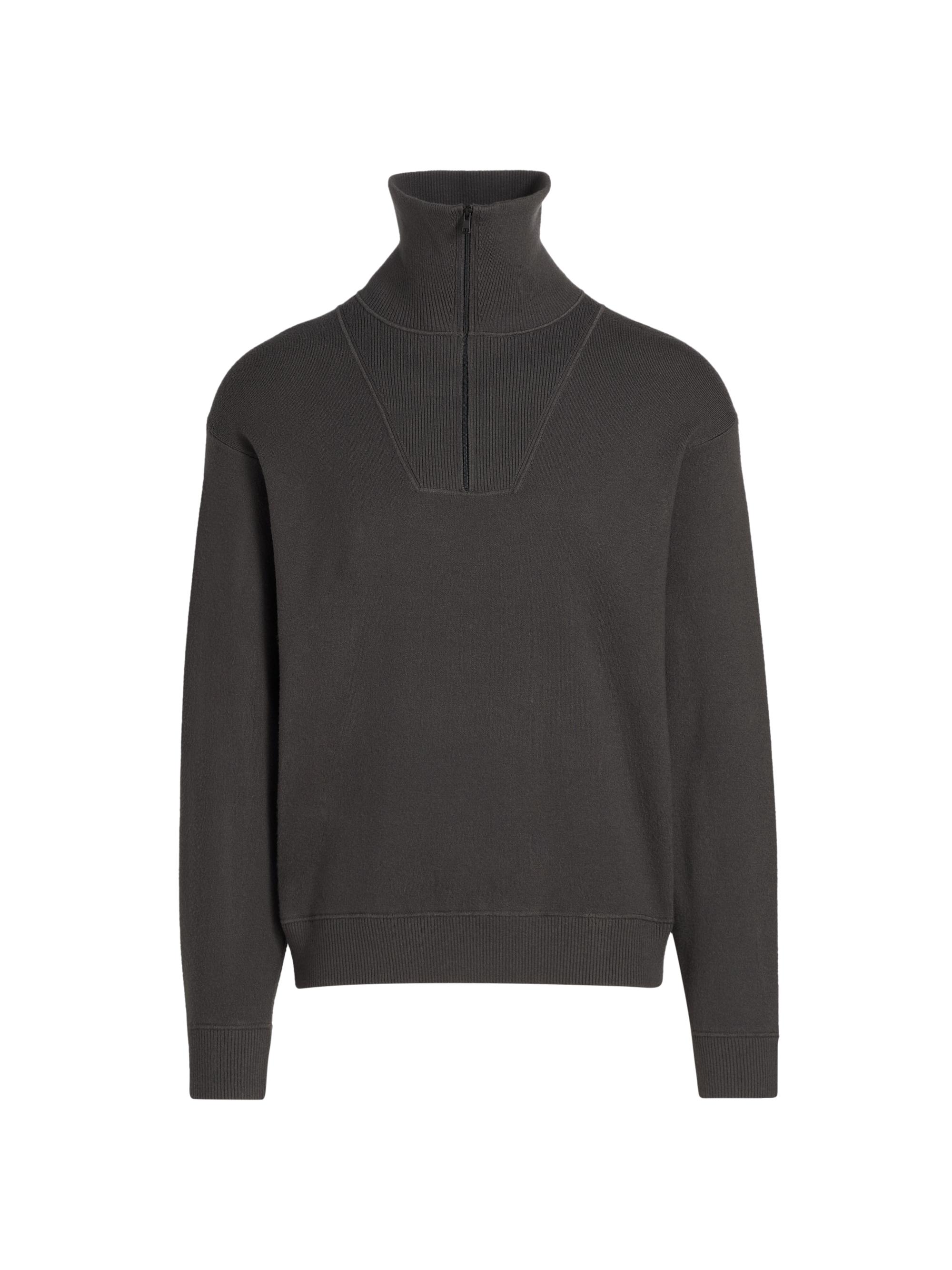 Theory Walton QZ Cable-Knit Zip-Up Sweater | Saks Fifth Avenue