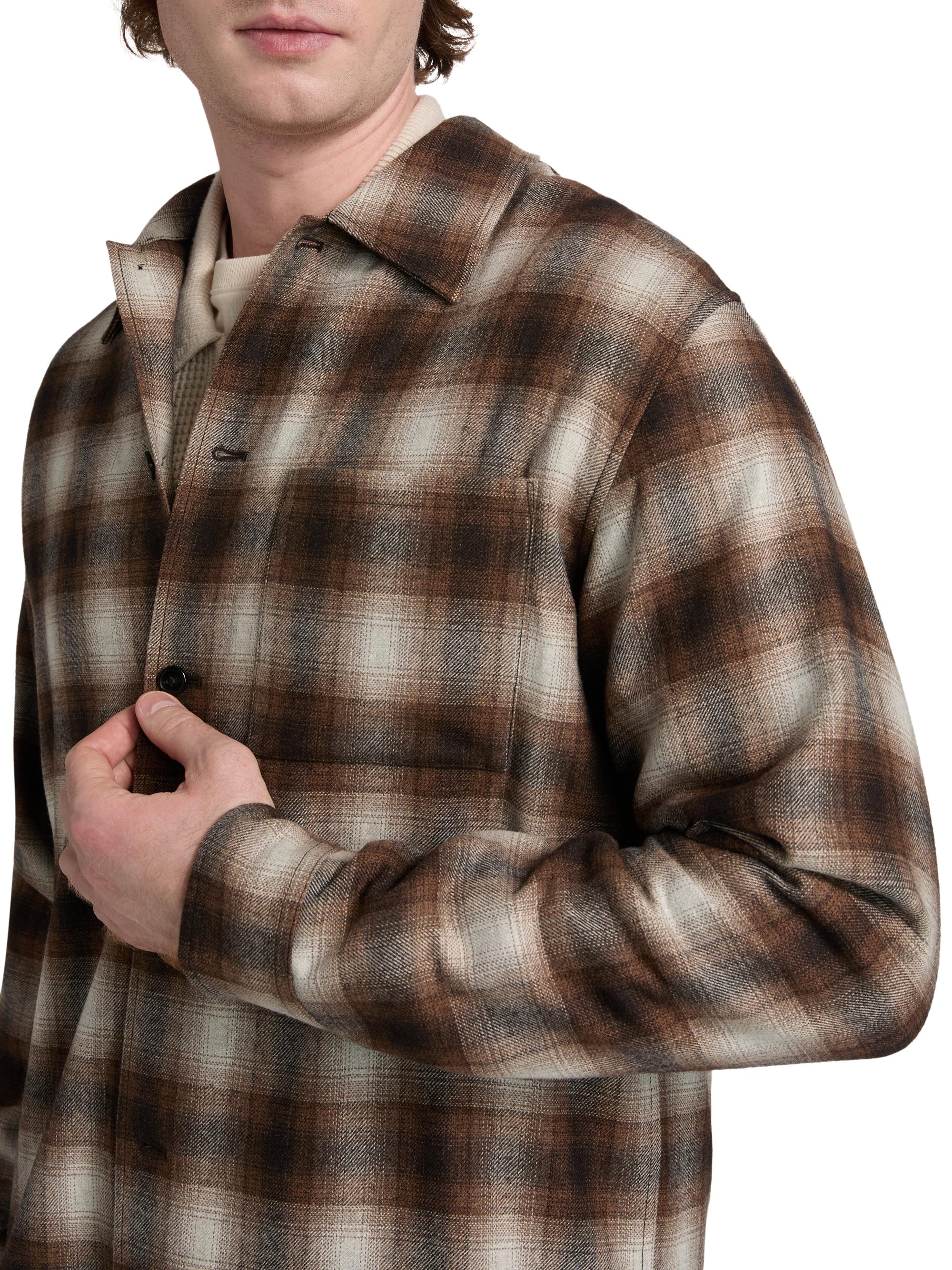 Theory Check Wool-Blend Shirt | Saks Fifth Avenue