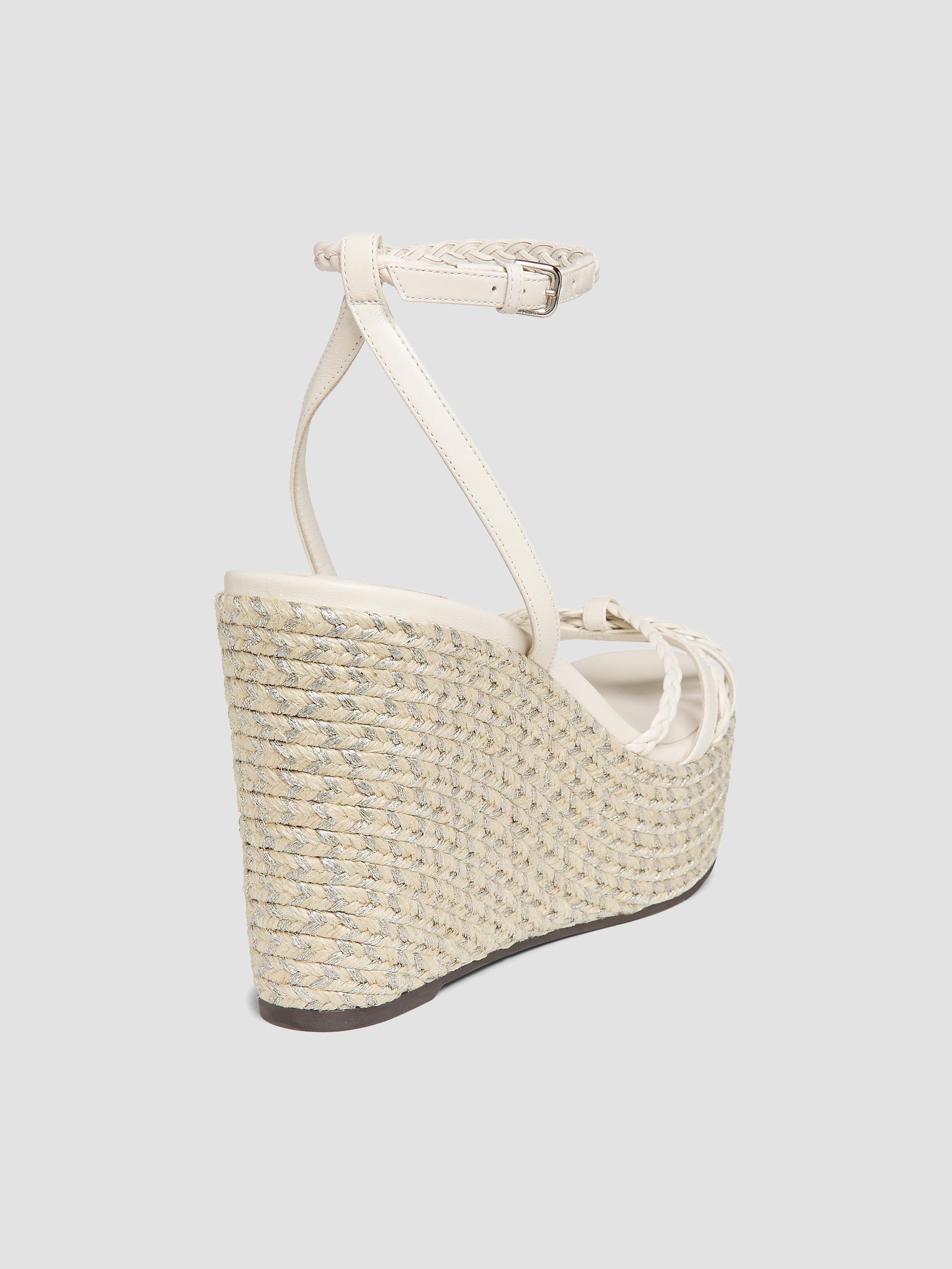 Jimmy Choo Dree 100MM Leather Wedge Sandals | Saks Fifth Avenue