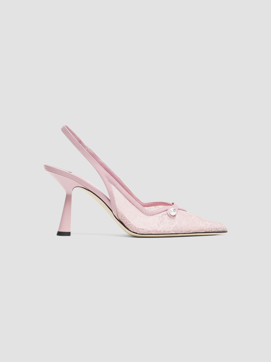 Jimmy Choo Amita 85MM Lace Slingback Pumps | Saks Fifth Avenue