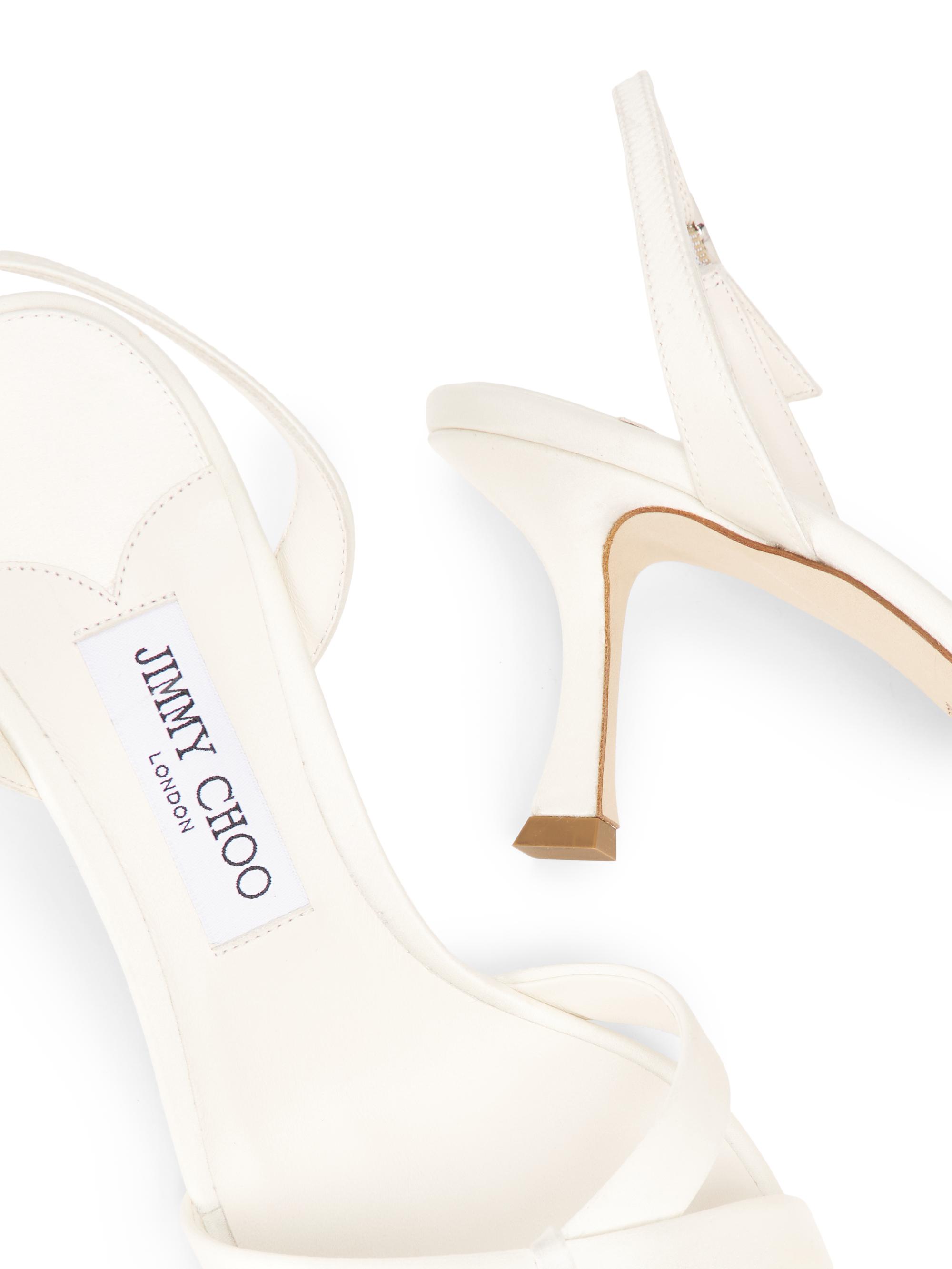 Jimmy Choo Elsy 70MM Satin Slingback Sandals | Saks Fifth Avenue