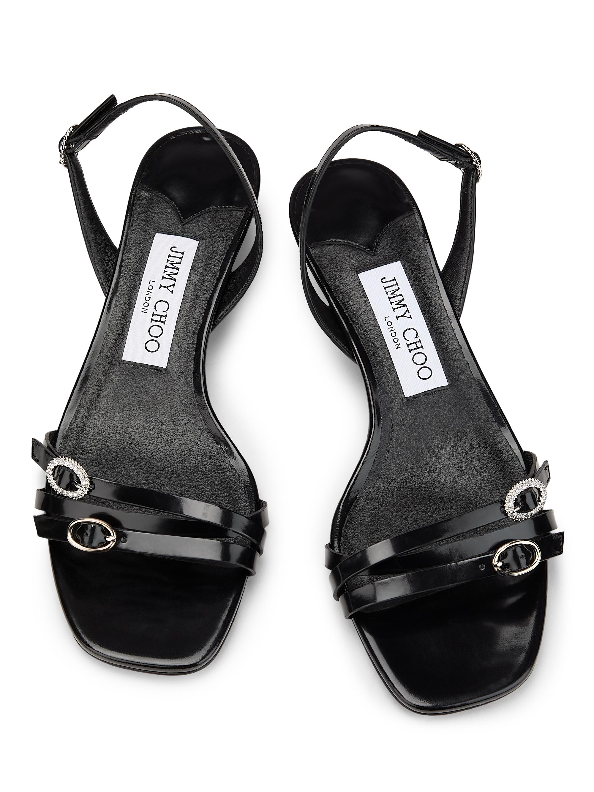 Jimmy Choo Kaira 35MM Spazzolato Leather Sandals | Saks Fifth Avenue