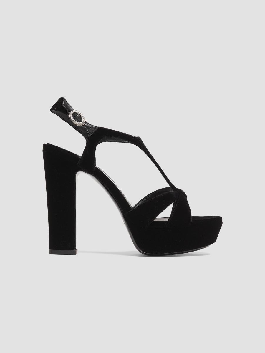 Jimmy Choo Kesia 120MM Velvet Platform Sandals | Saks Fifth Avenue