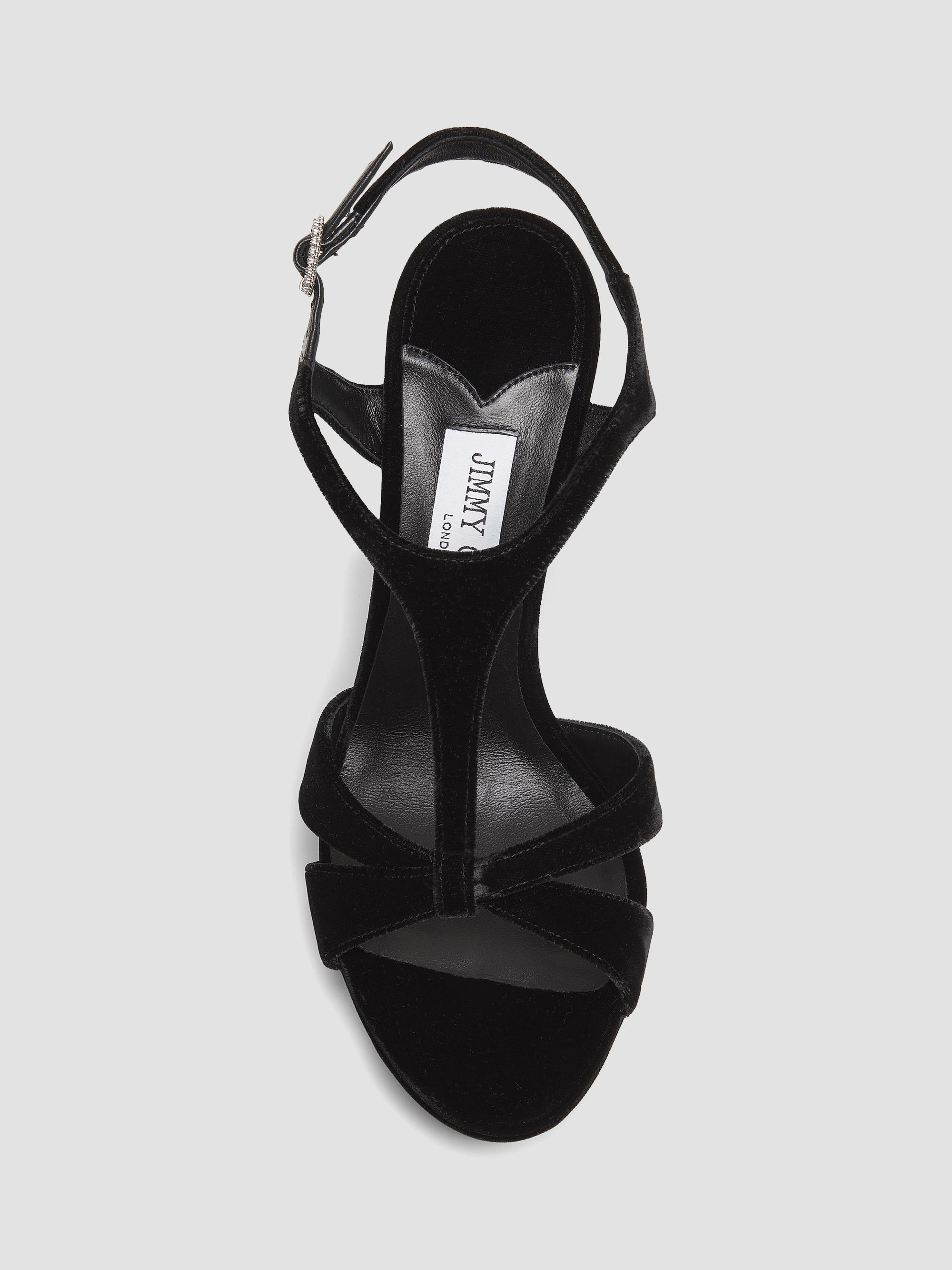 Jimmy Choo Kesia 120MM Velvet Platform Sandals | Saks Fifth Avenue