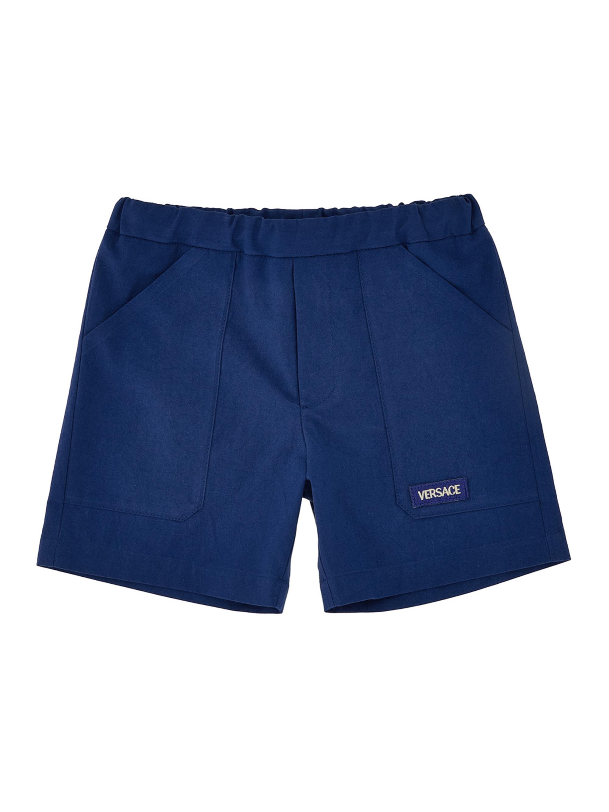 Versace Baby Boy's & Little Boy's Logo Cotton Shorts - Blue
