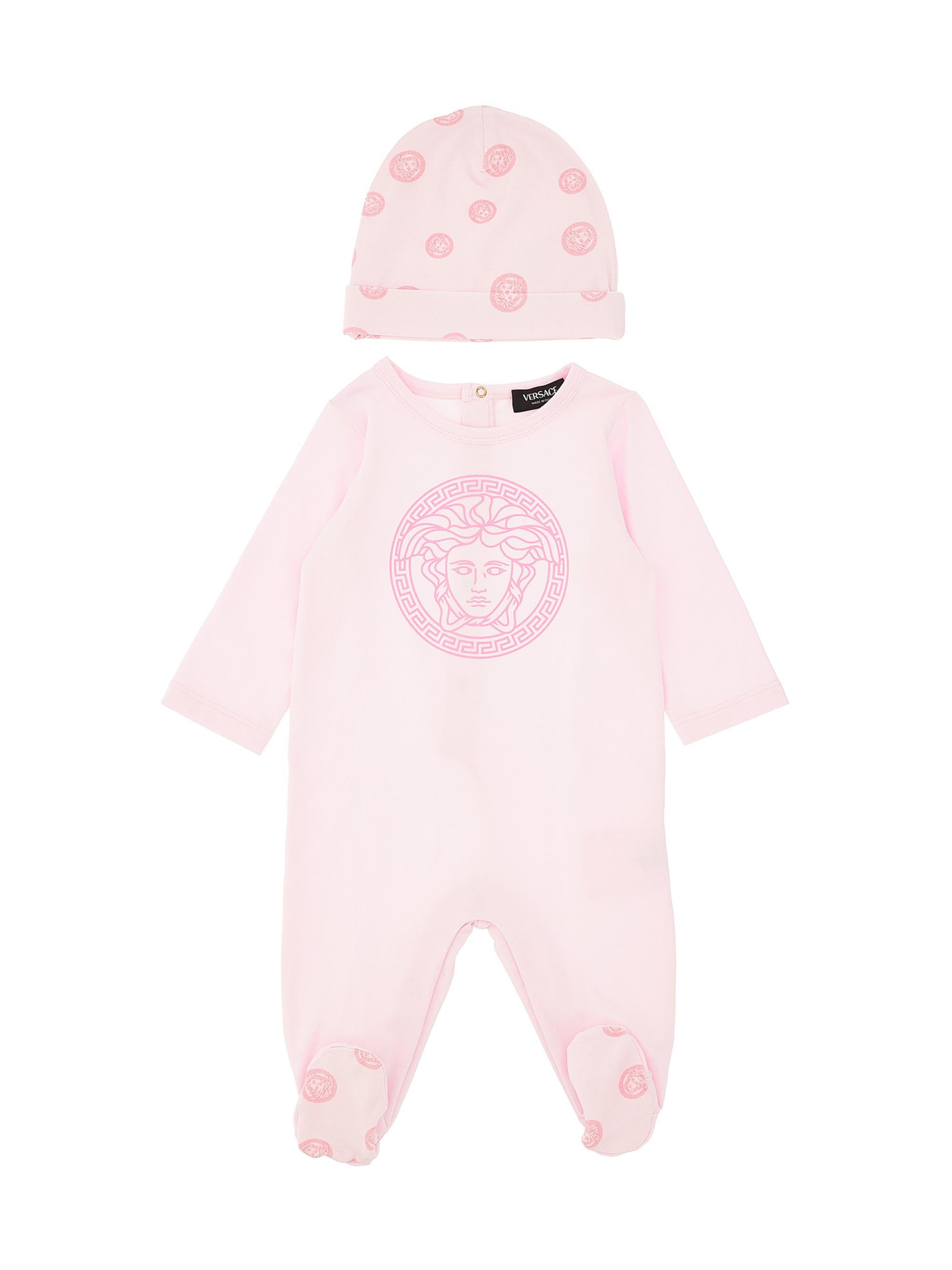 Versace Baby's 2-Piece Beanie & Footie Set - Pink 12 Months
