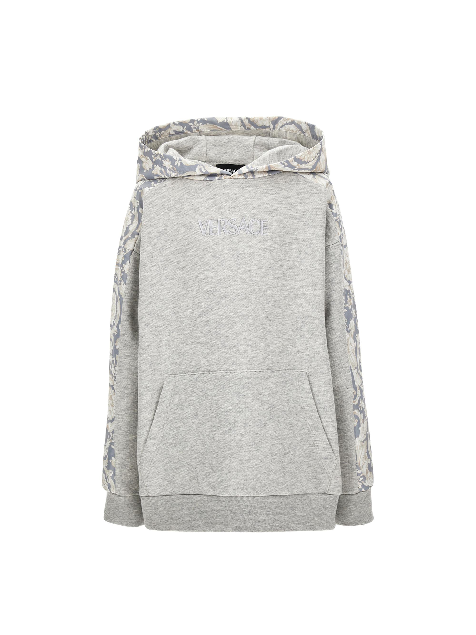 Versace Little Boy's & Boy's Logo Barocco Sweatshirt - Light Grey Melange