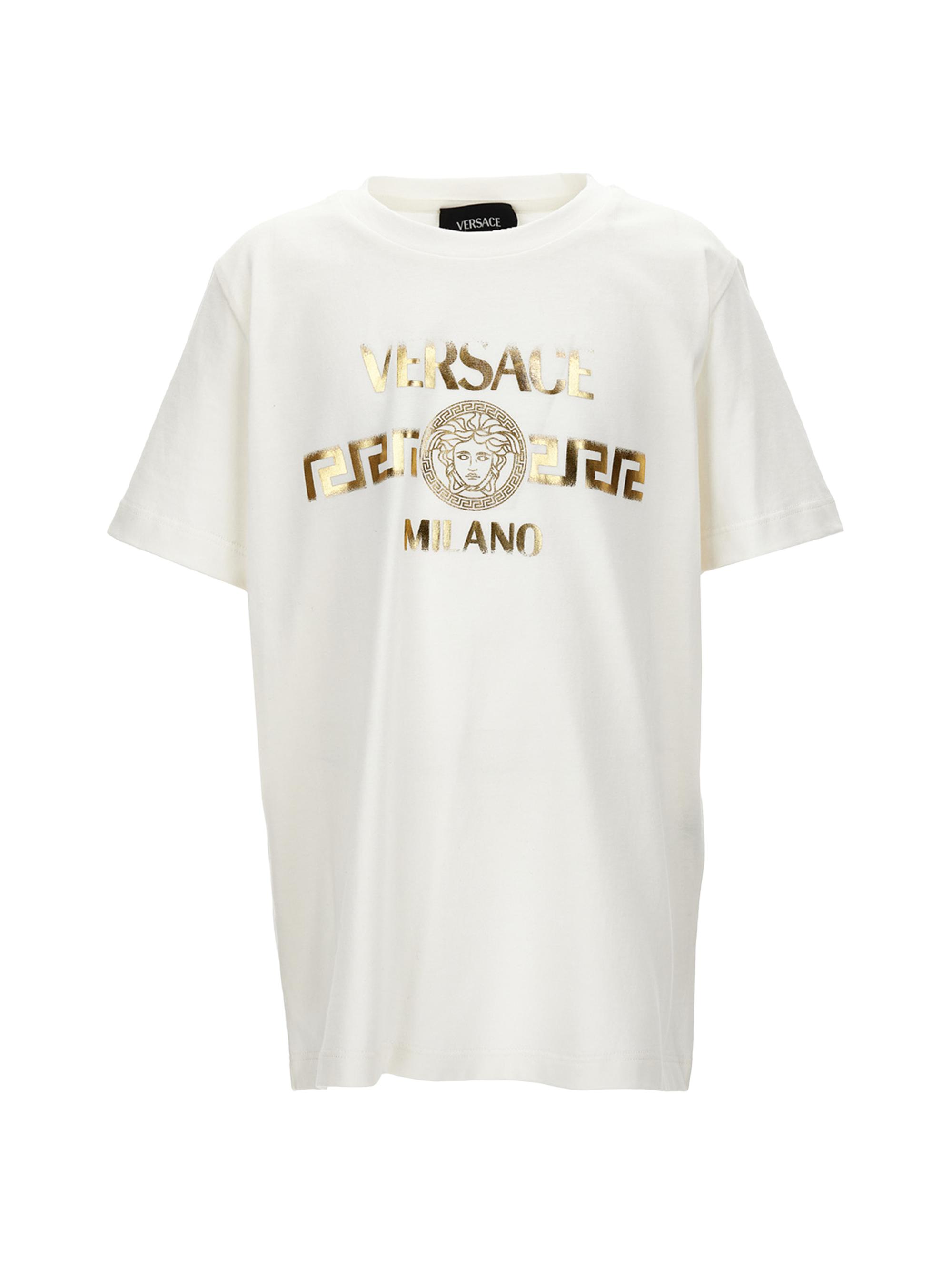 Versace Little Kid's & Kid's Foil Logo Print T-Shirt - White