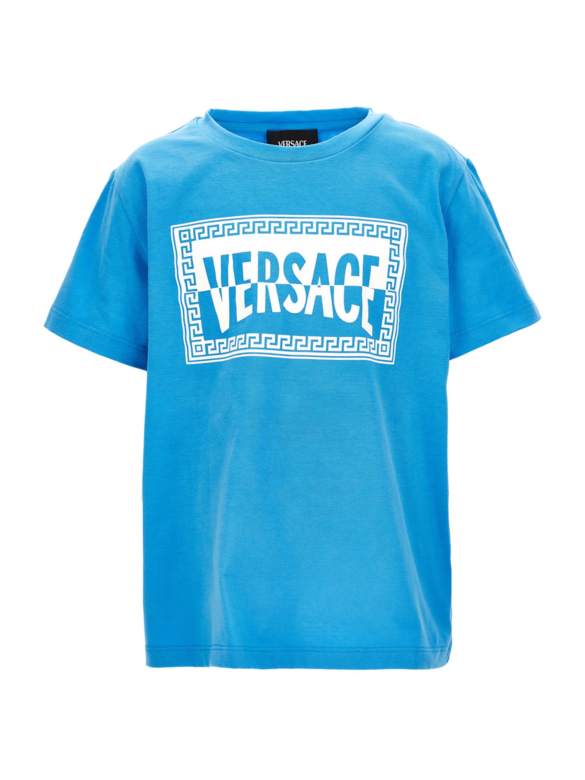 Versace Little Girl's & Girl's Logo Jersey T-Shirt - Blue