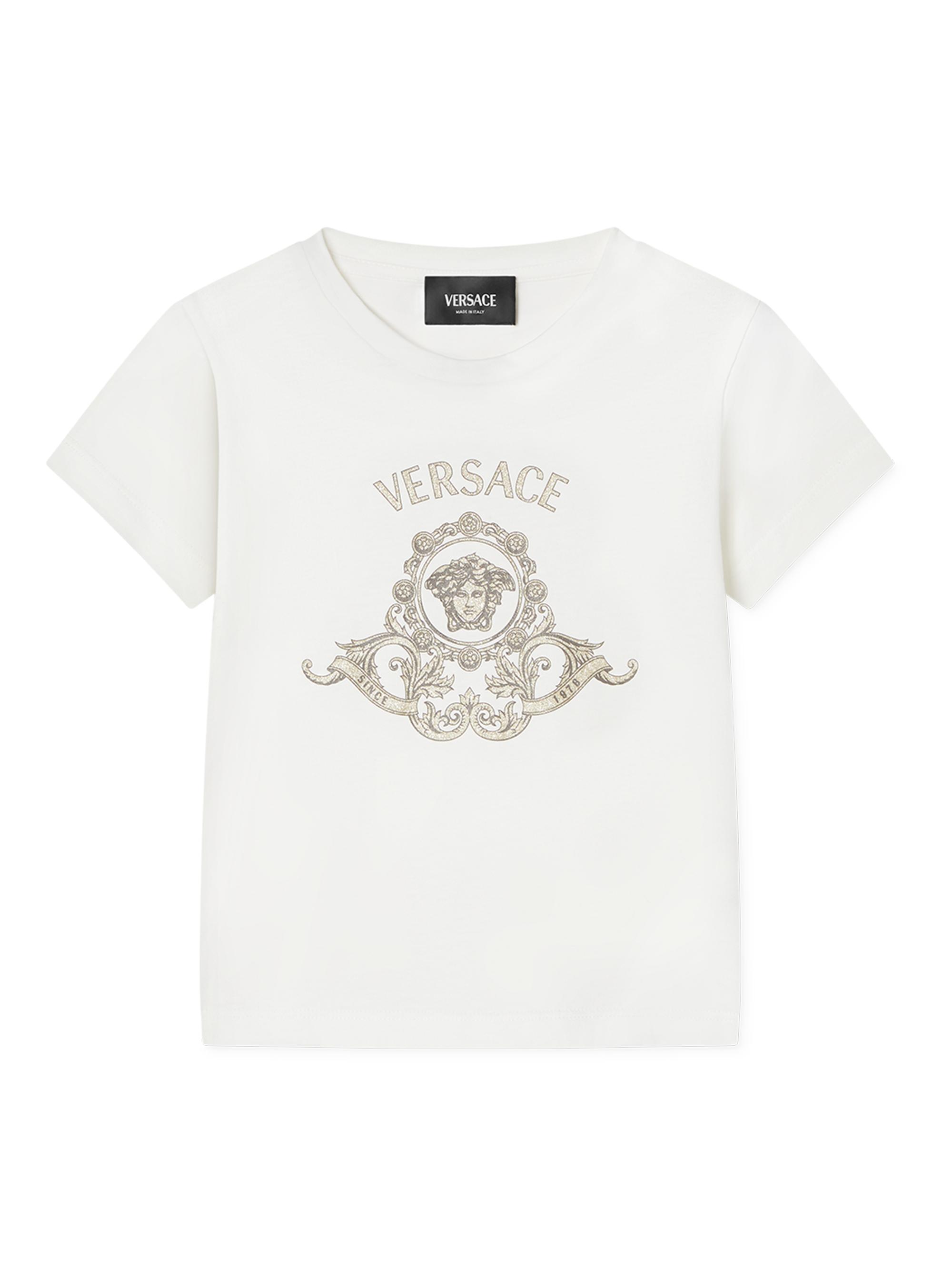Versace Baby Boy's & Little Boy's Medusa Crest Jersey T-Shirt - White